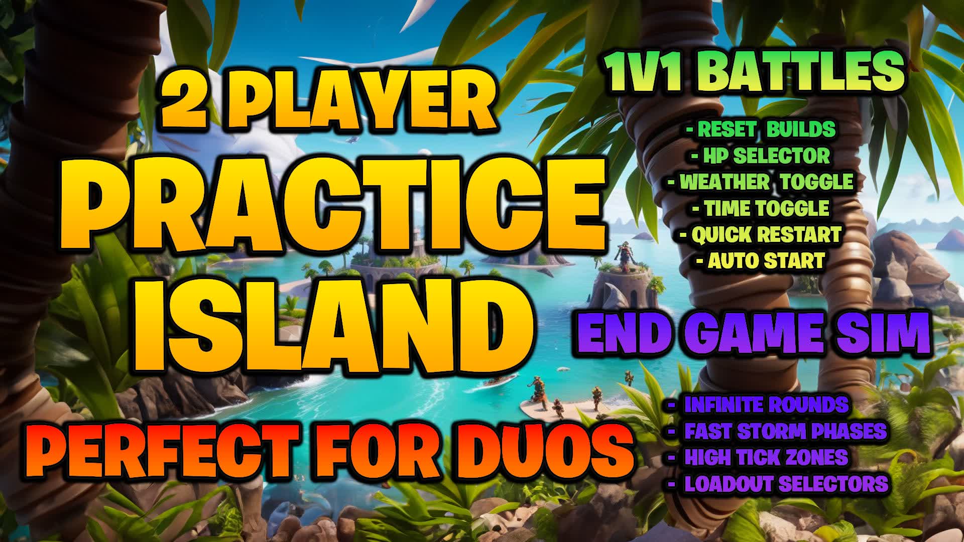 🏝️2 PLAYER PRACTICE ISLAND (SLOW MO!)