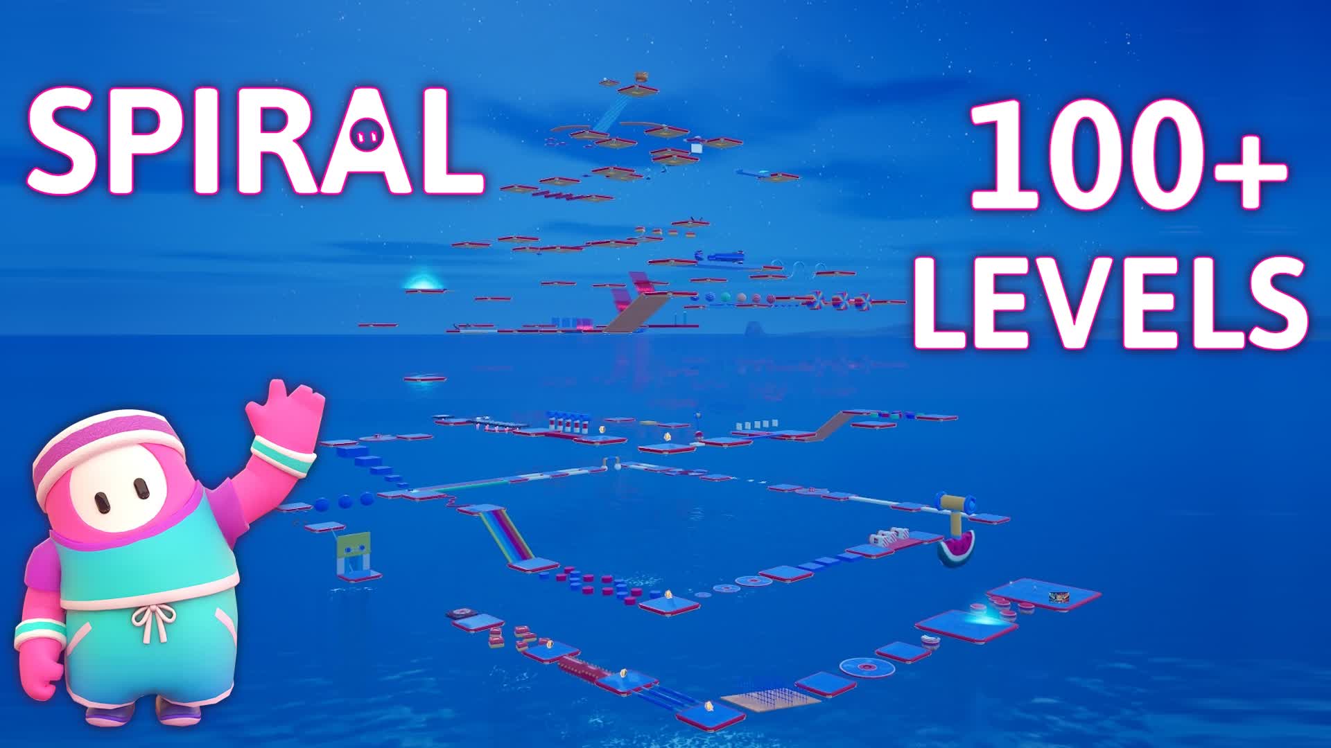 🌀SPIRAL🌀FALL GUYS OBBY 100+ LEVELS!🚀