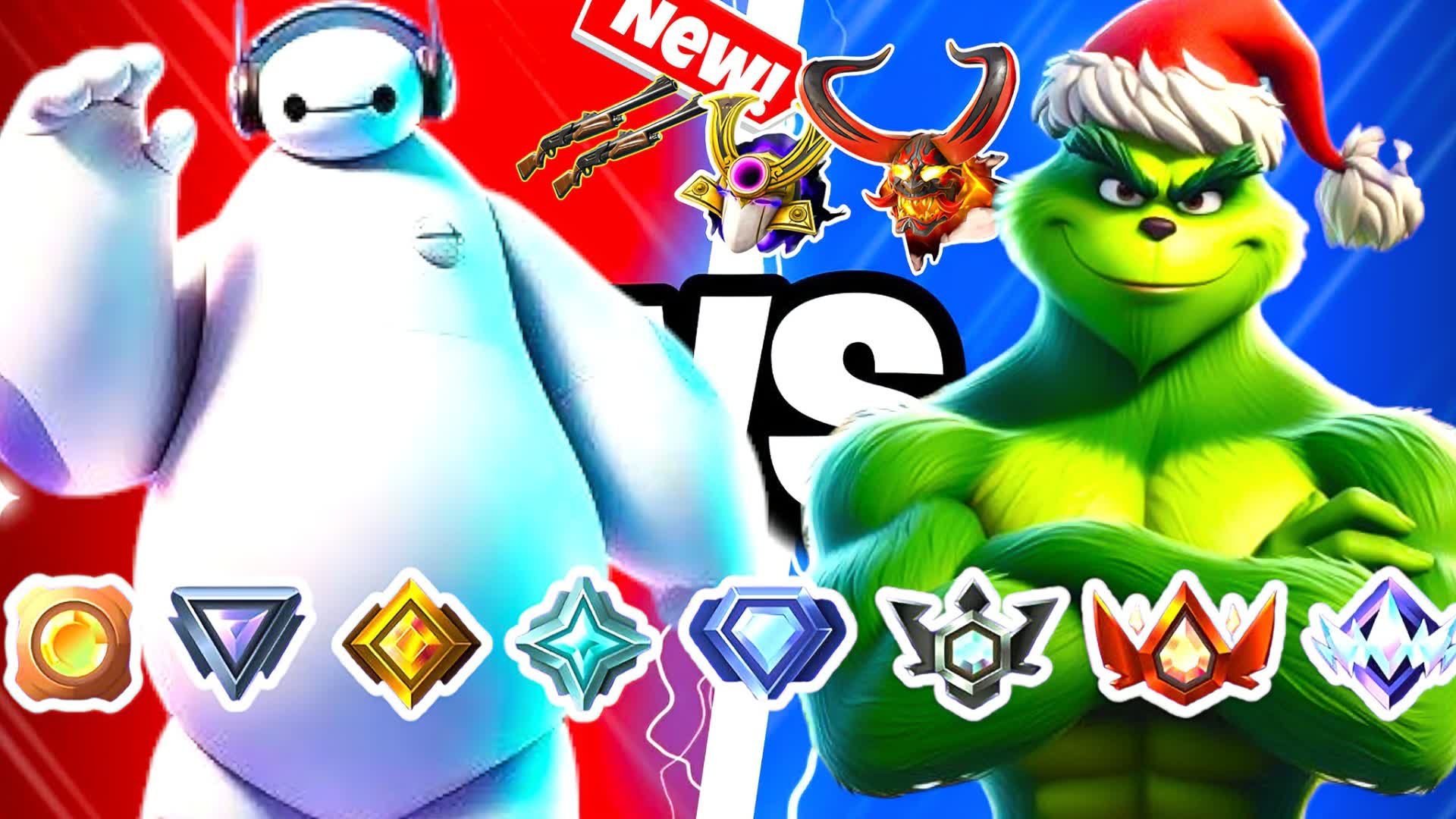 🎅Super🦸 Baymax vs Grinch🔵🔴⭐