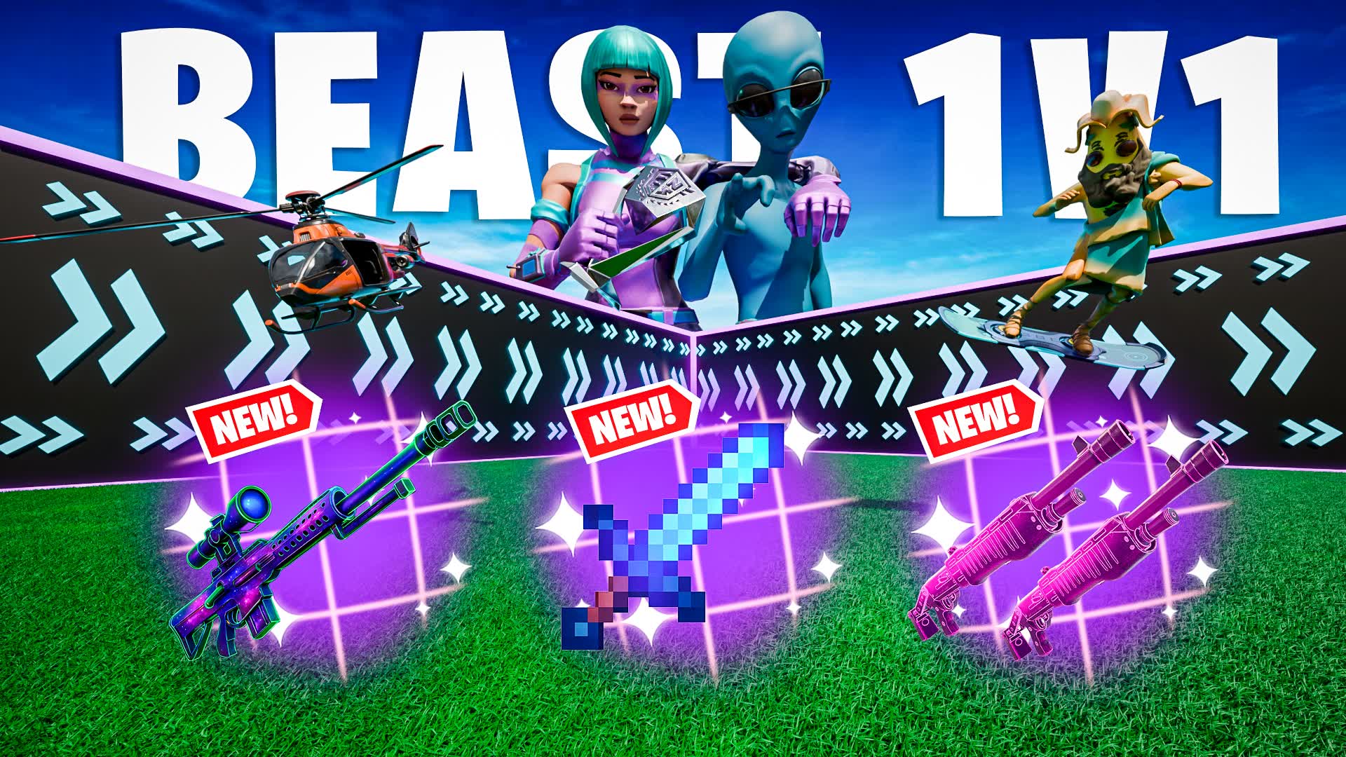BEAST 1V1 ALL GUNS & VEHICLES