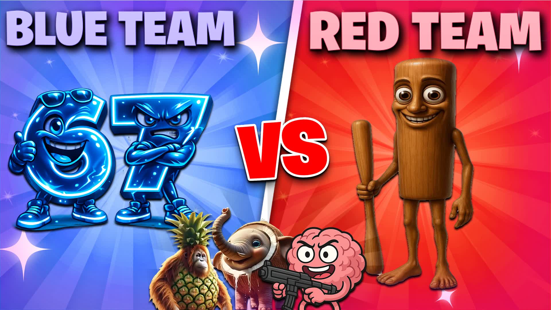 AMAZING BRAINROT 🧠 RED VS BLUE 🔴🔵