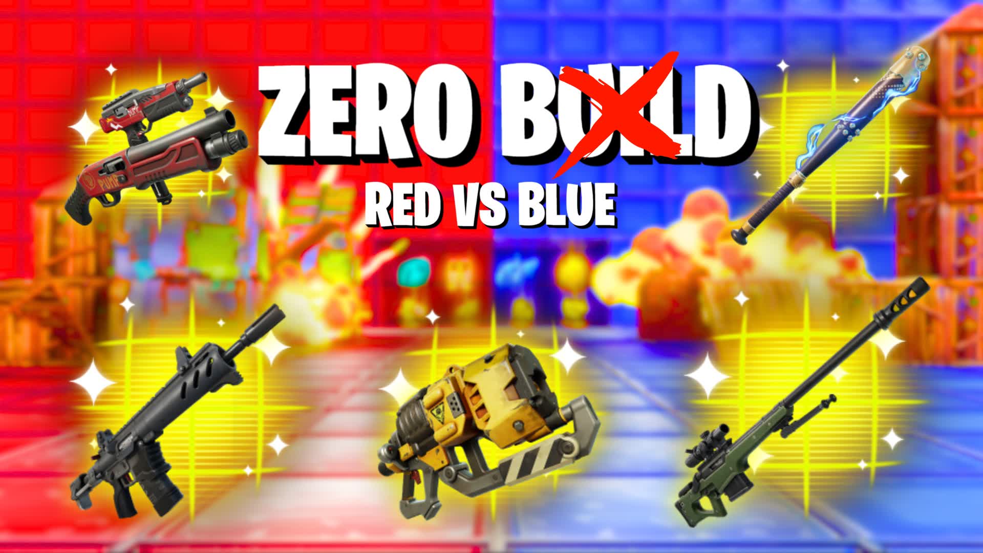 ZERO BUILD RED VS BLUE 🔴🔵