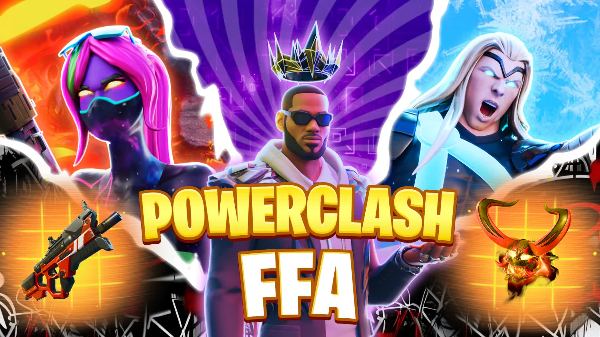 👑 POWERCLASH FFA - ALL GUNS 👑