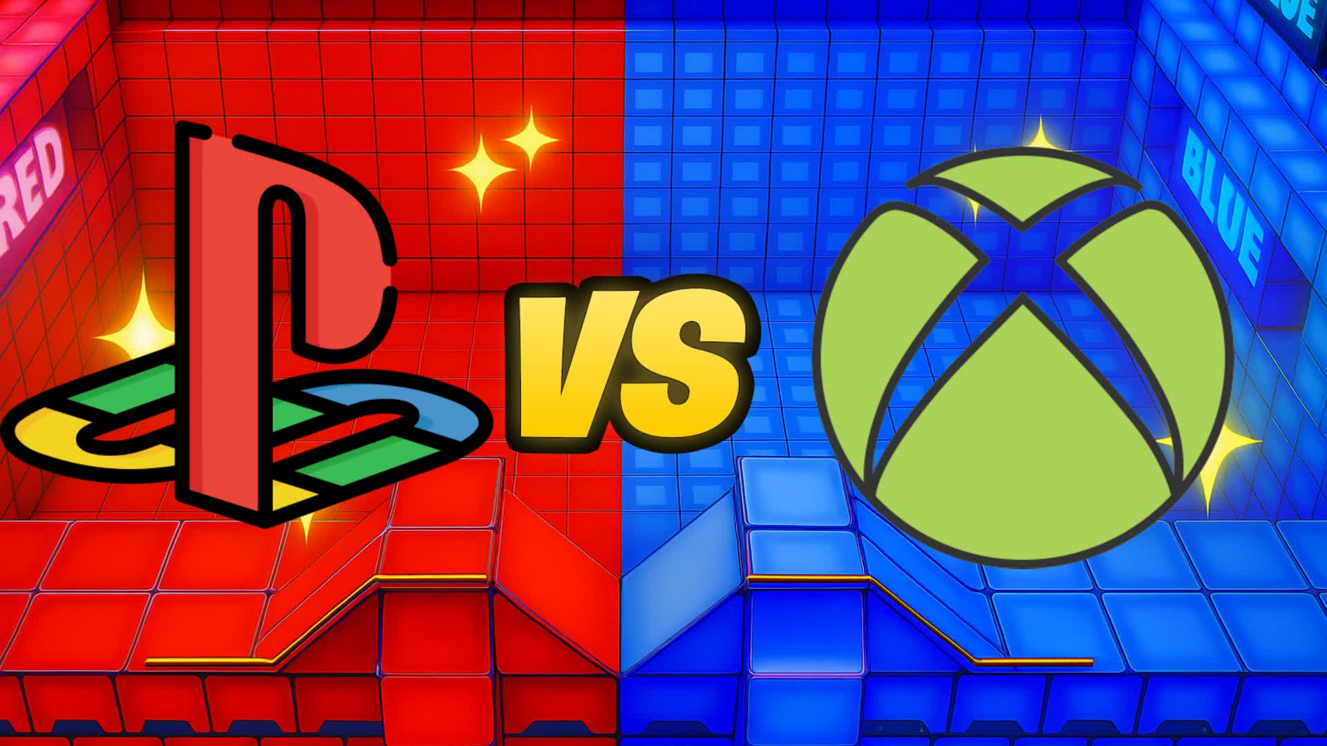 XBOX VS PLAYSTATION RED VS BLUE 🔴🔵 FUN