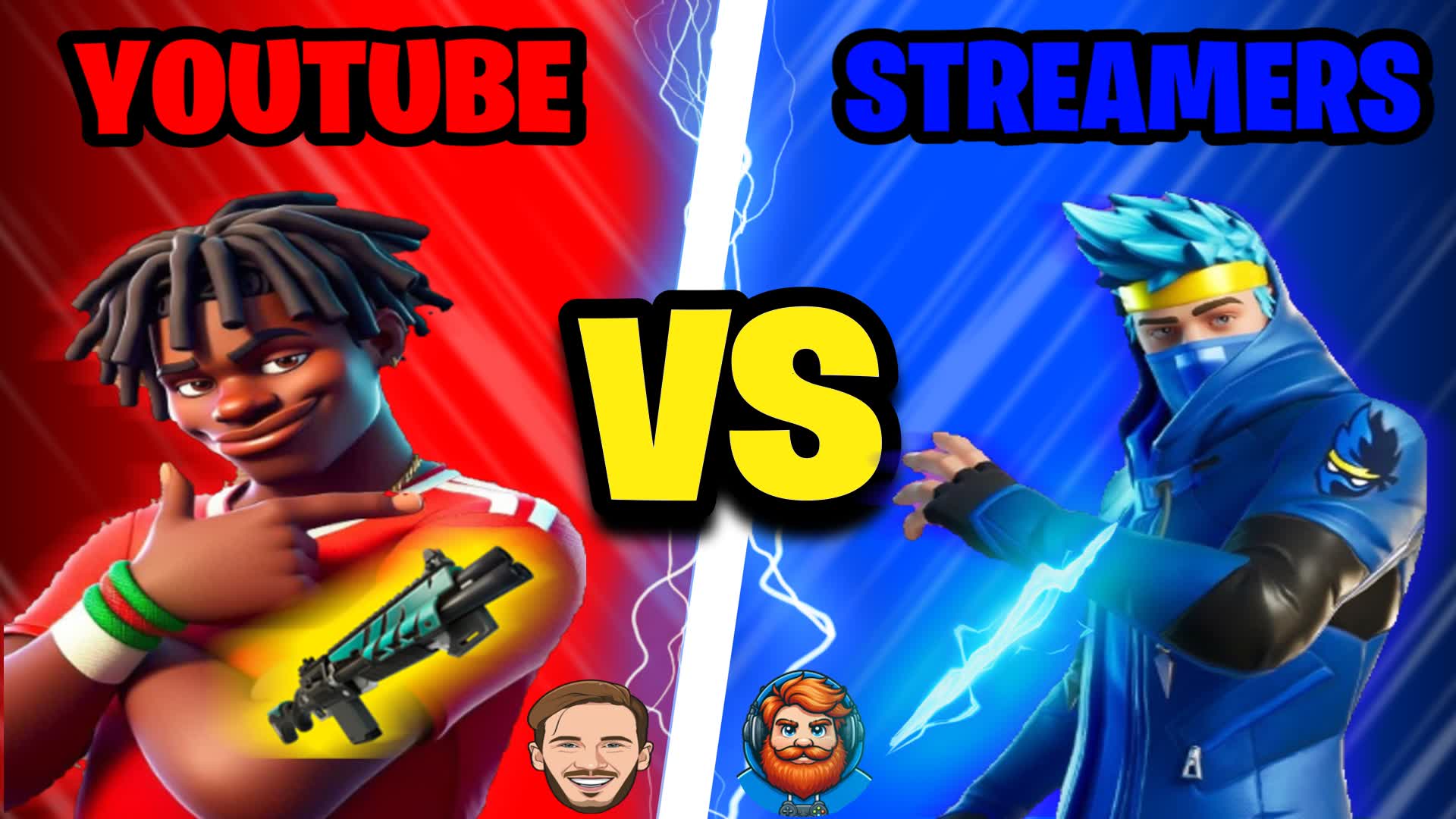🔴 YOUTUBE VS STREAMERS 🔵