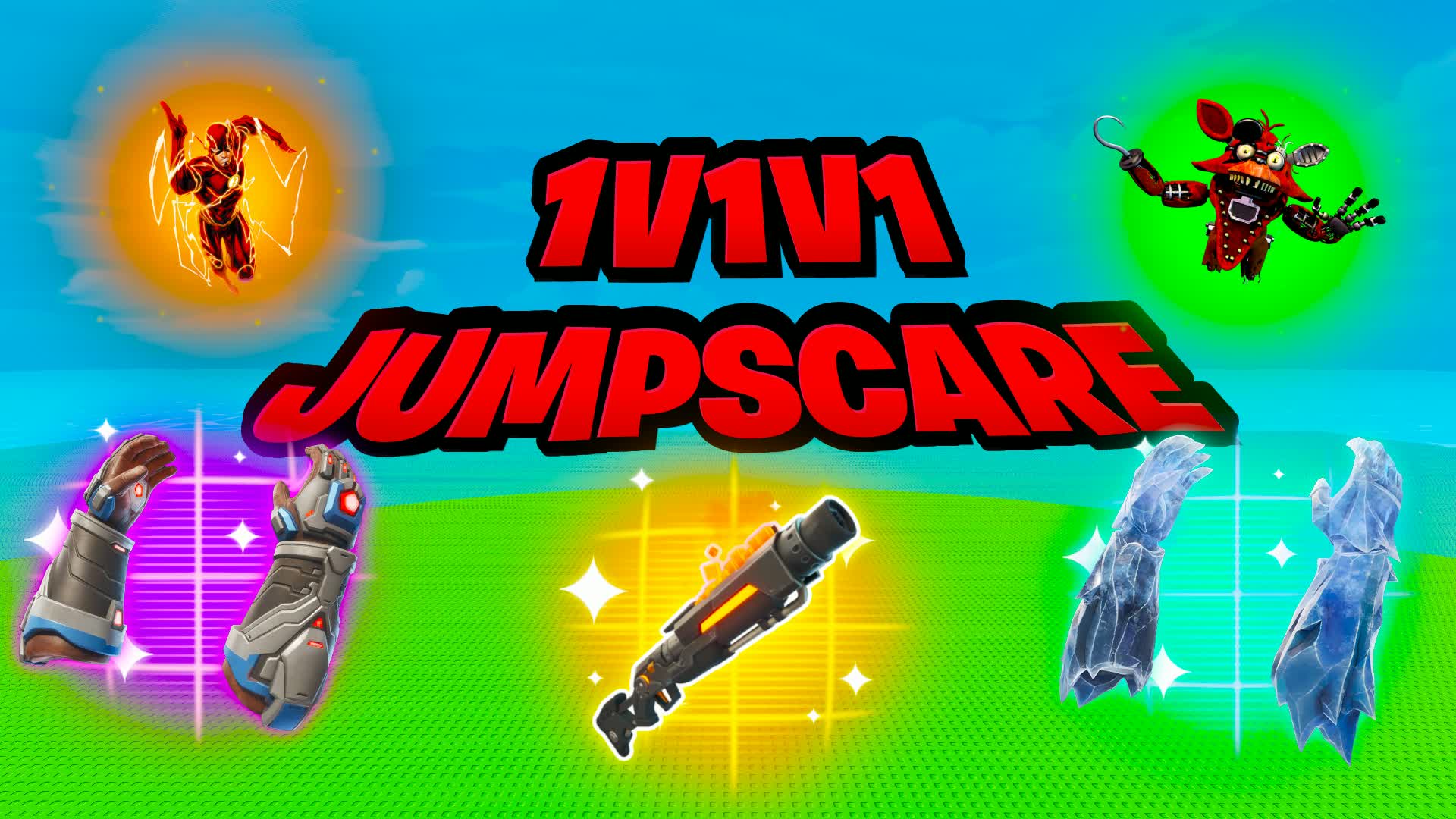 1V1V1 JUMPSCARE 1V1 EVERYONE FREEFORALL