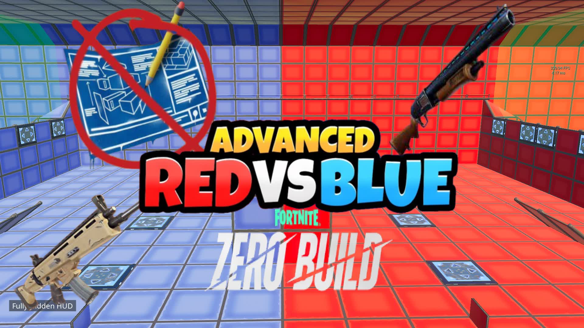 🏆OGS VS SWEATS ZERO BUILD RED VS BLUE🎮
