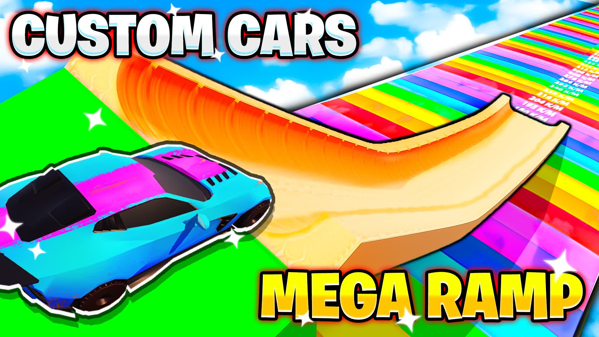 MEGA RAMP 🎯 CUSTOM CARS 🔧