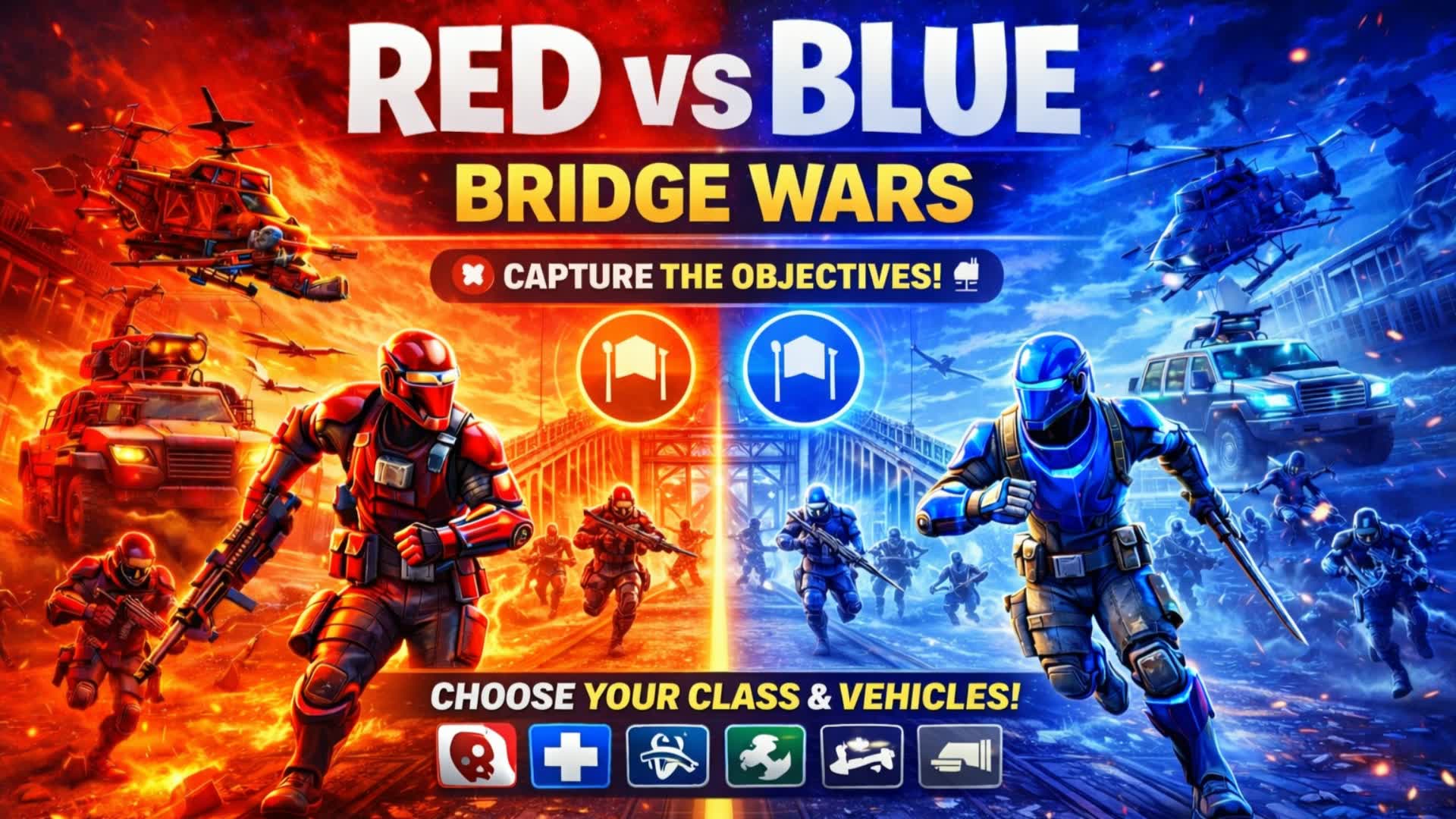 Red Vs Blue Bridge Wars 🔴🔵