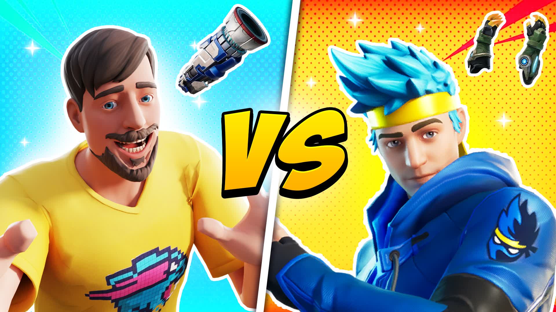 🔴 RED MRBEAST VS NINJA BLUE 🔵
