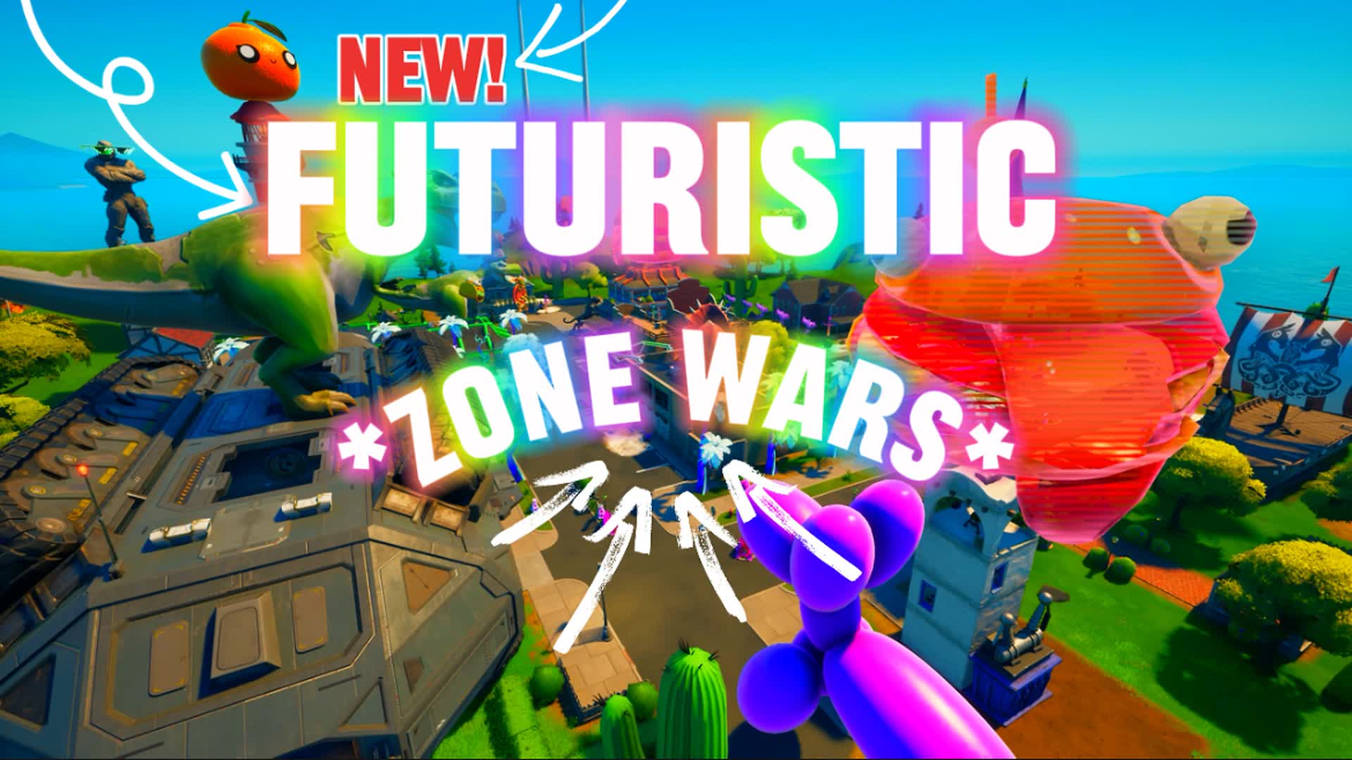 🎃FUTURISTIC ZONE WARS 👻| GUN GAME💥