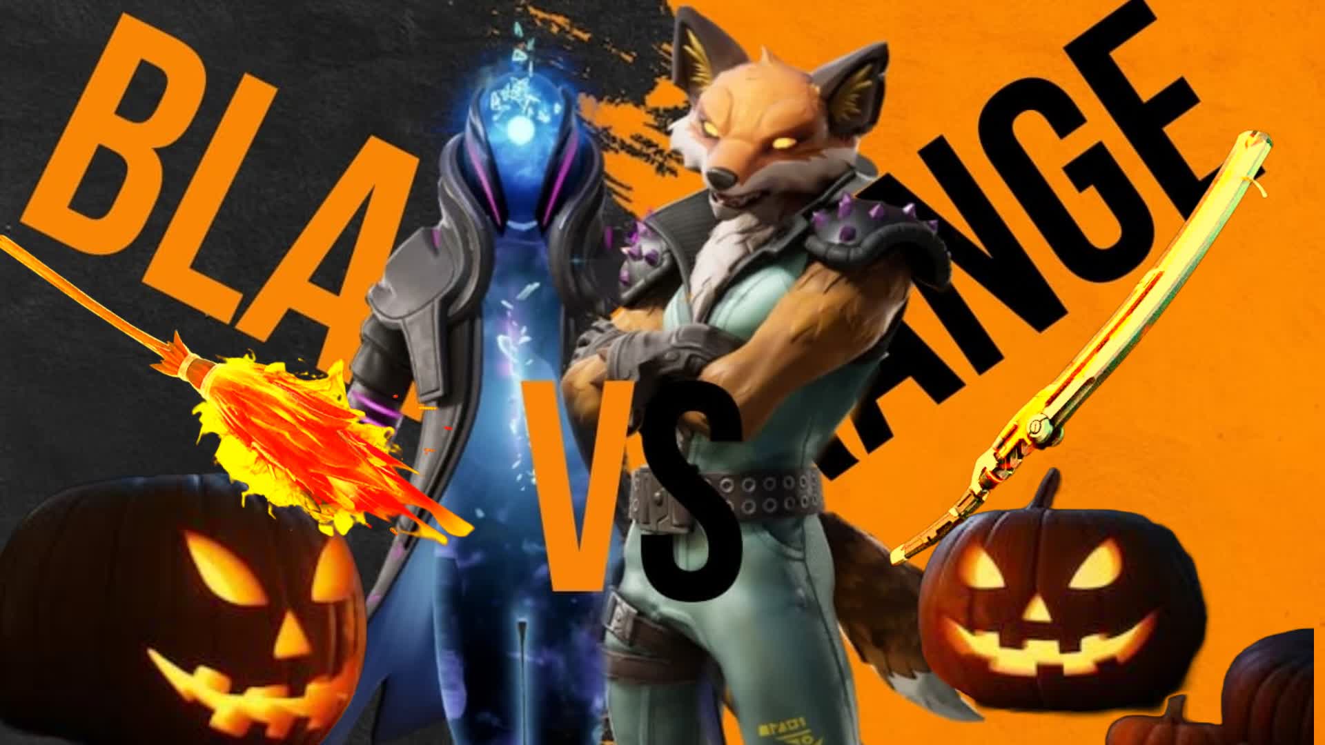 🎃👻Hallowen Black  Vs Orange 👻🎃