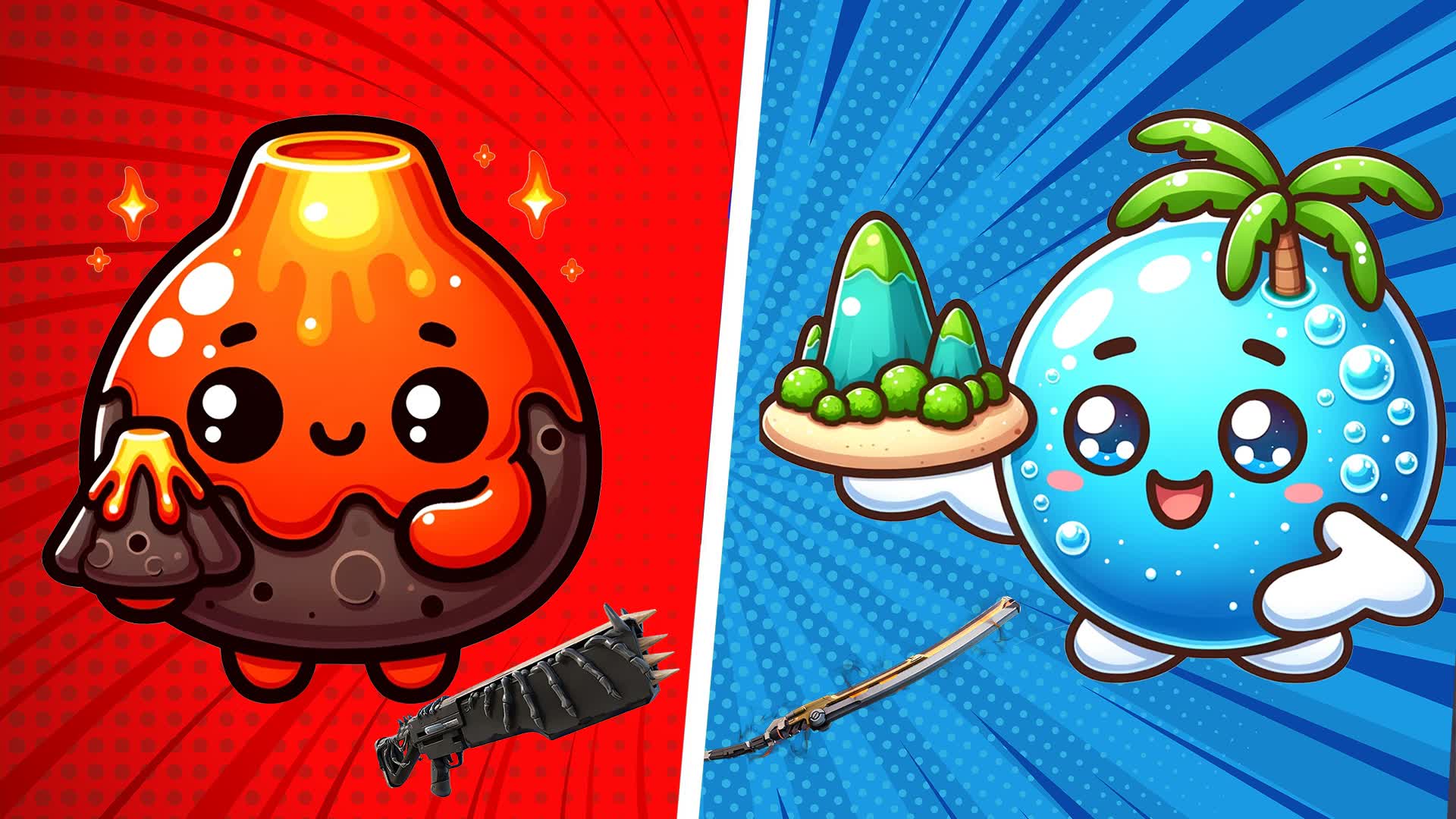 🆕 VOLCANO VS OCEAN 🔥💦🥇