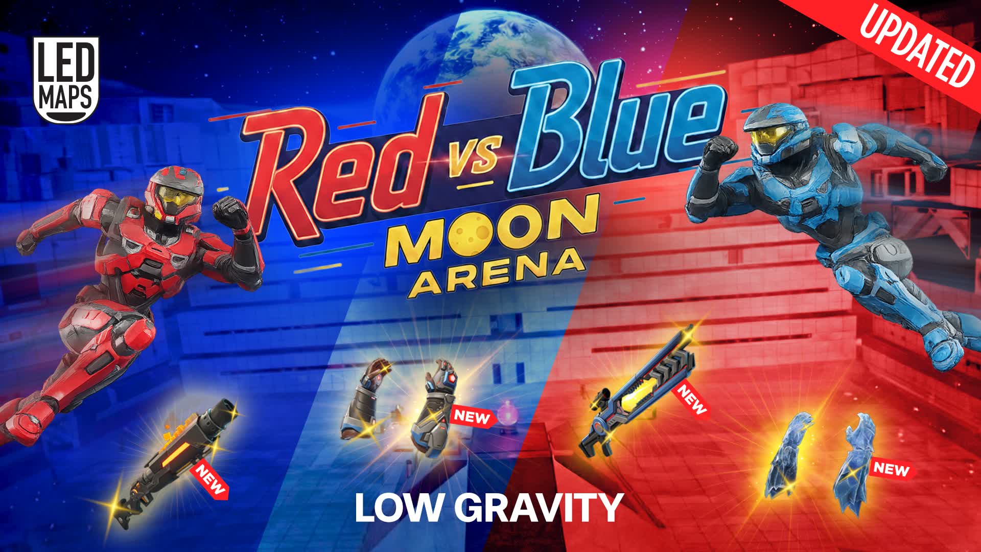 🔴🔵 RED VS BLUE - ARENA DA LUA 🚀👽🌘
