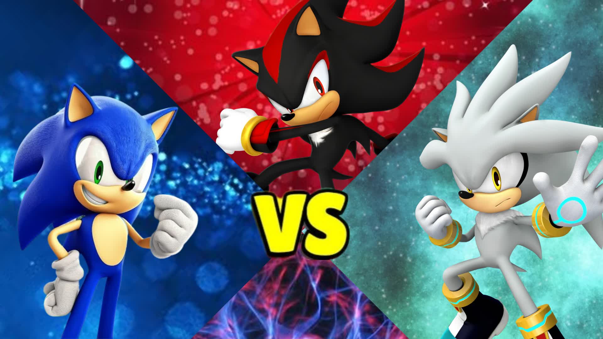 SONIC VS SHADOW VS SILVER^