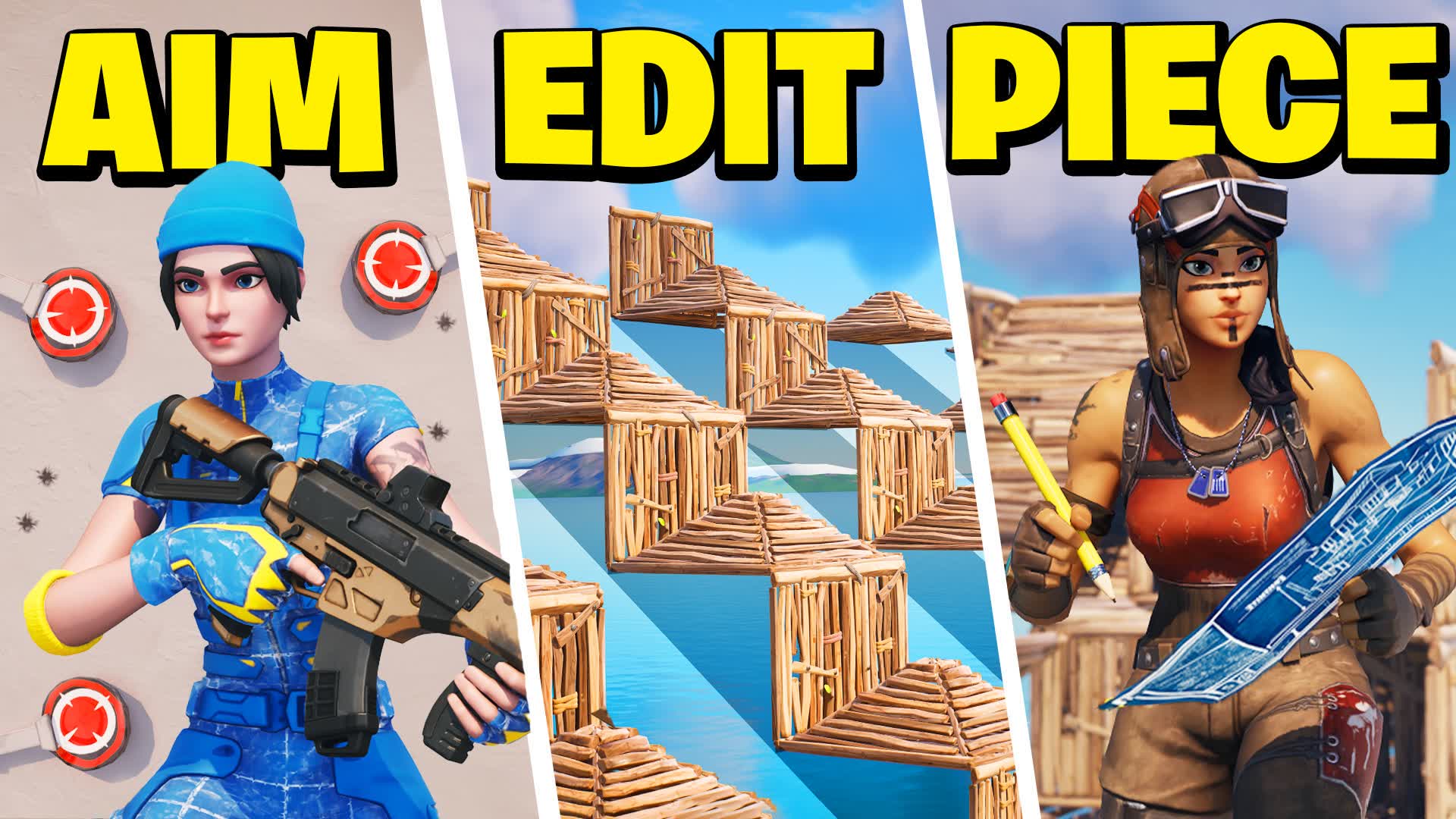 🎯PRO AIM EDIT PIECE CONTROL & 1v1 CHILL