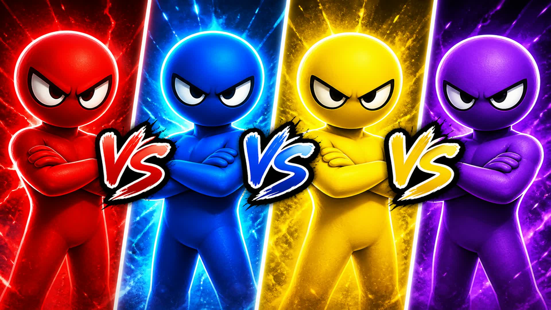 Red vs Blue vs Yellow vs Purple