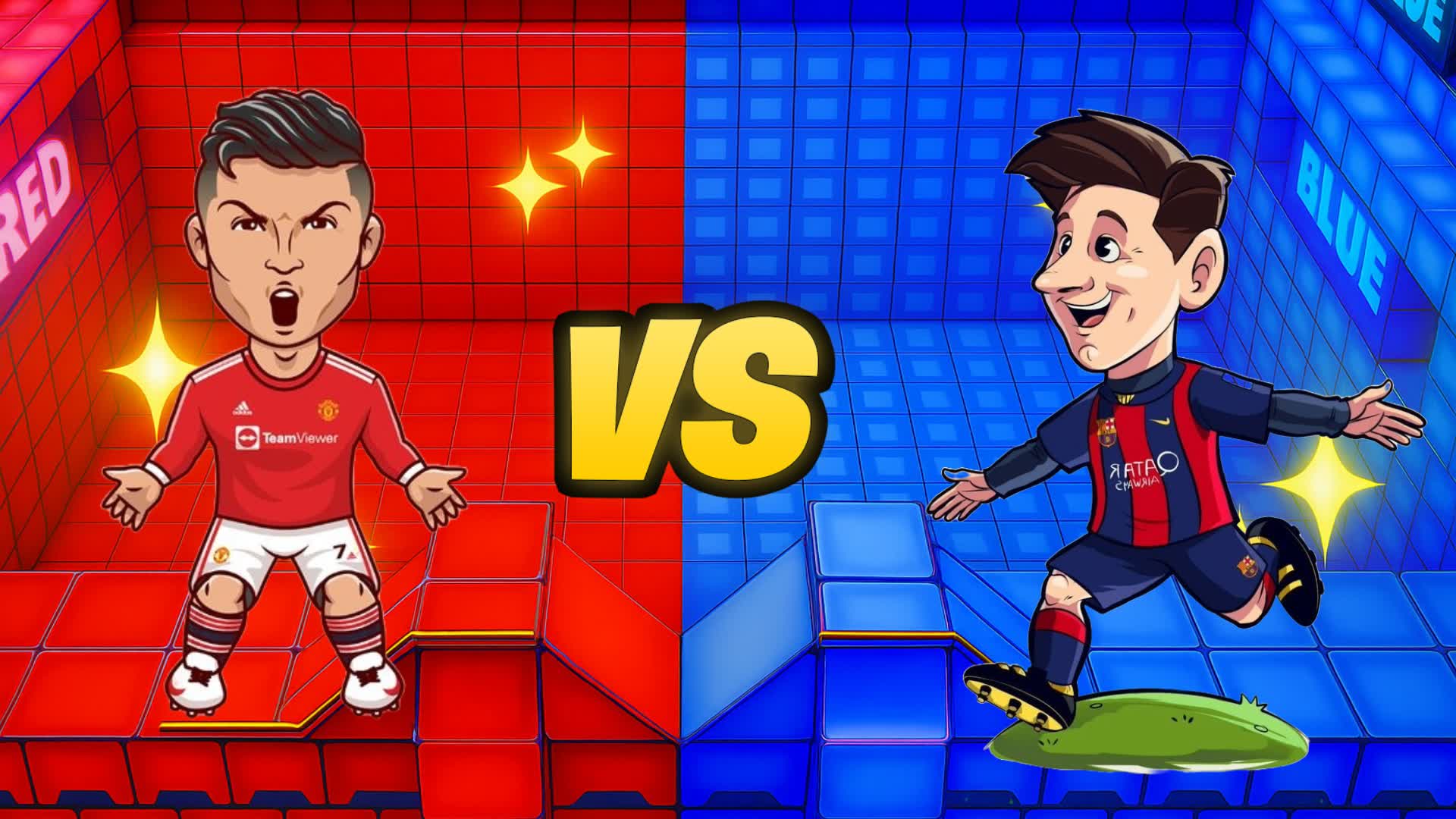 CR7 VS MESSI RED VS BLUE 🔴🔵 (AWESOME)