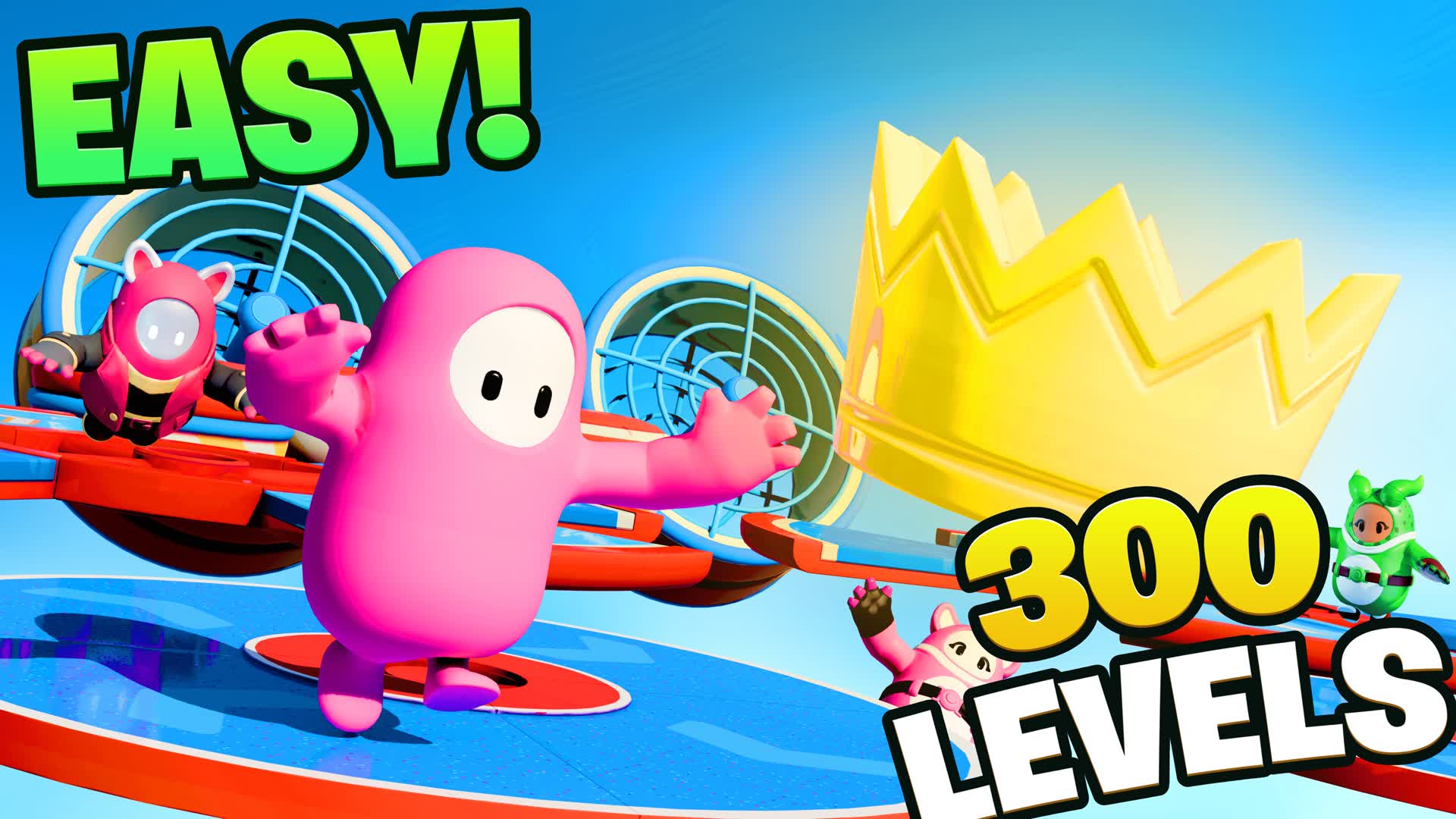6 7🔥🔥🔥 FALL GUYS 300 LEVEL OBBY 🌈