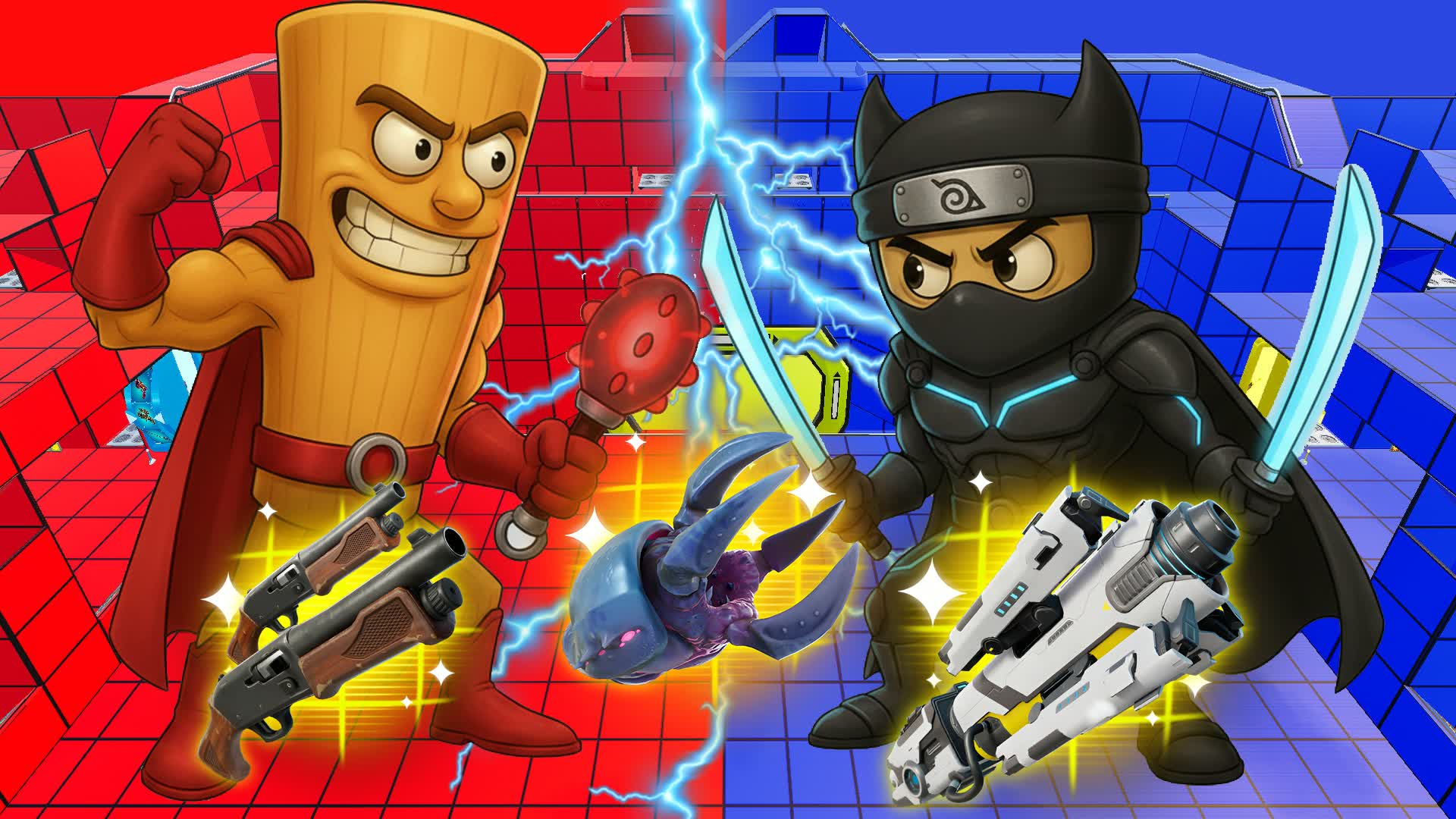 SUPER HEROES🦸‍♂️Red vs Blue Brainrot !