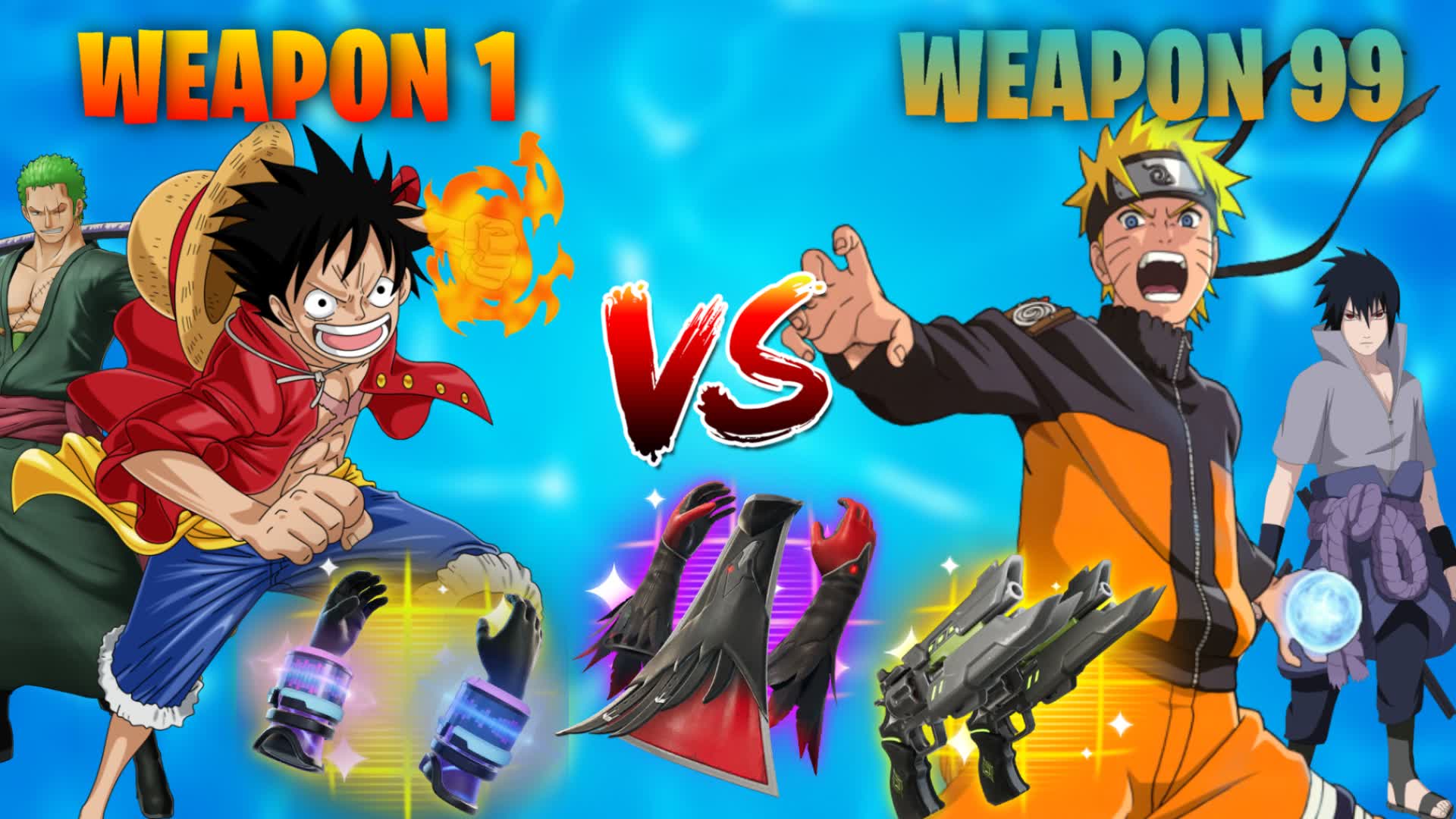summer🍥Naruto vs Luffy👒one shot+memes