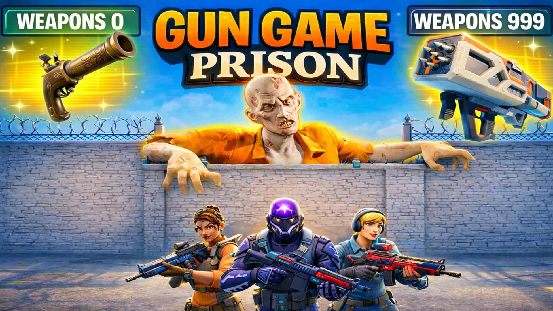 ⭐️SUPER PRISON GUN GAME🤣