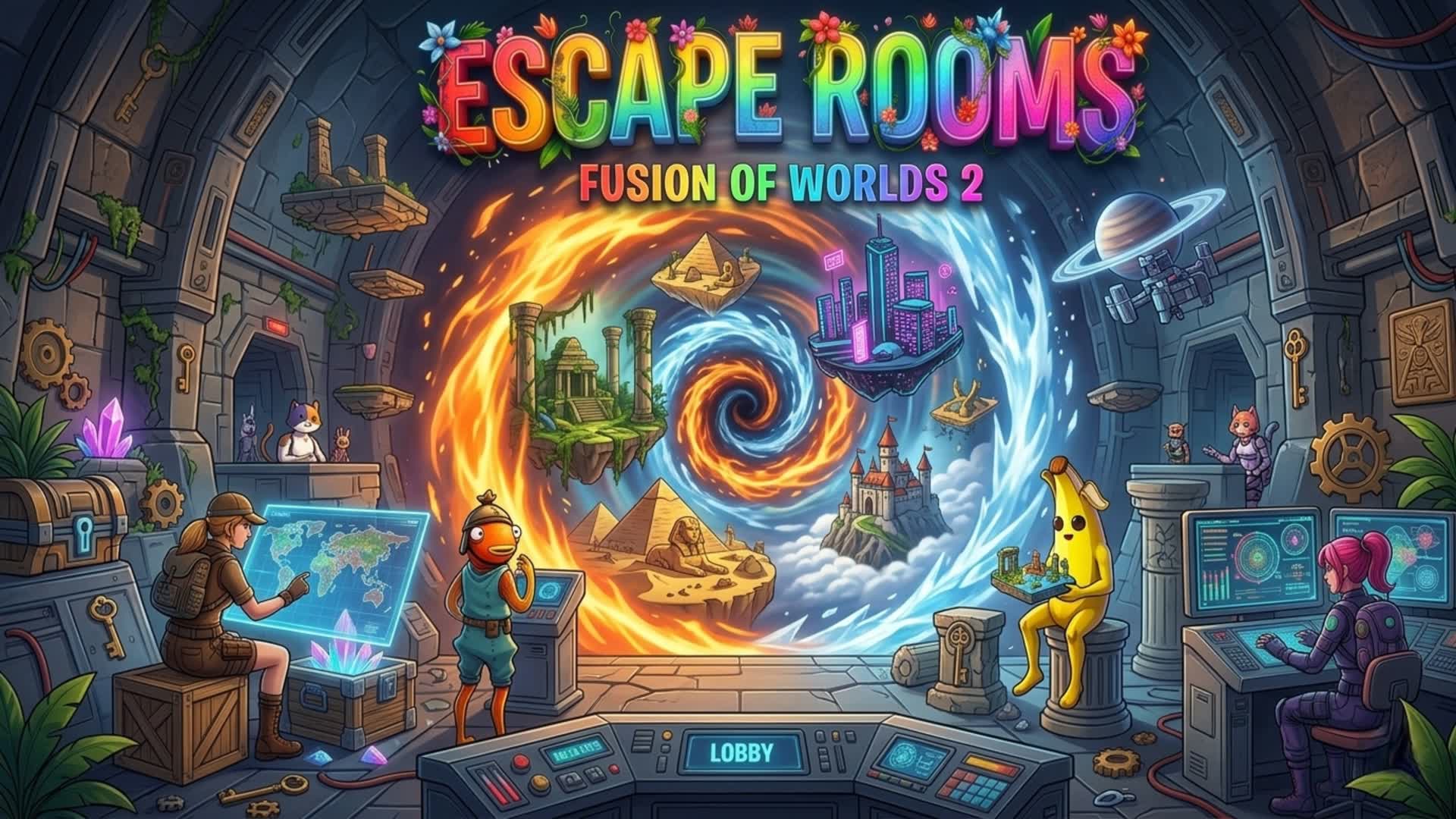 Escape Rooms : fusion of worlds 2