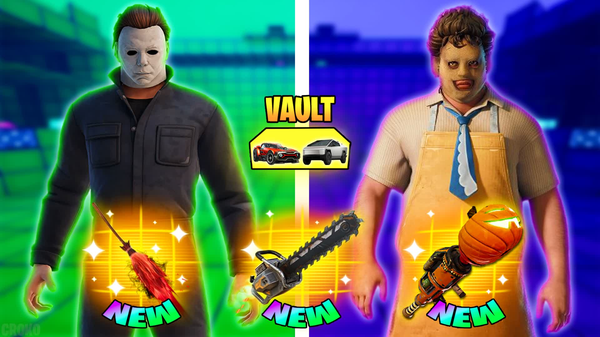 💯LEATERFACE GREEN VS PURPLE🎃