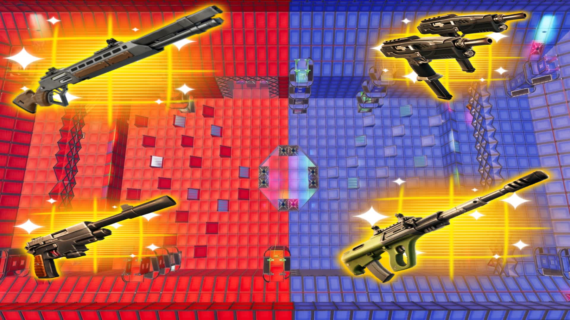 🔴🔵BUNKER WAR🔴🔵RED VS BLUE 🔵🔴POWERS