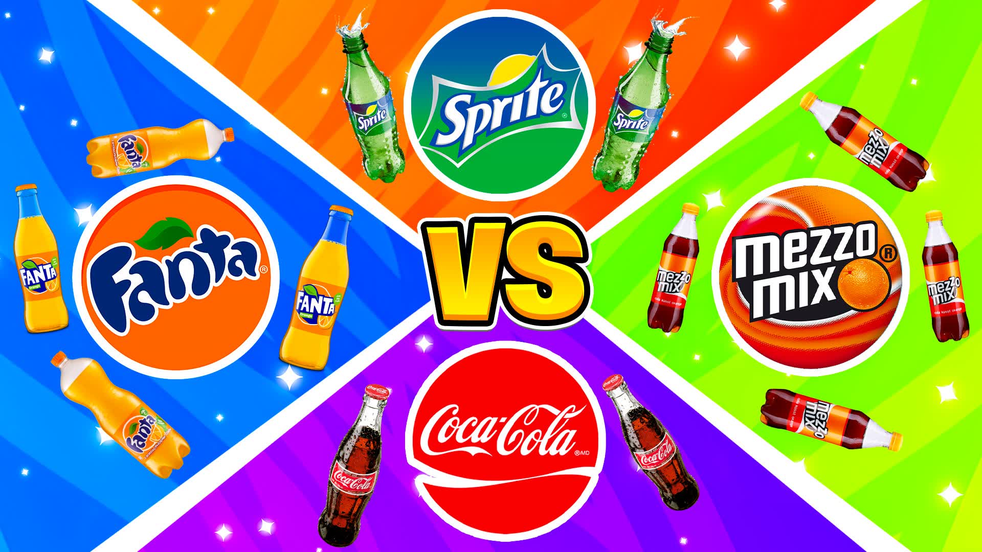 COLA VS FANTA VS SPRITE VS MEZZOMIX
