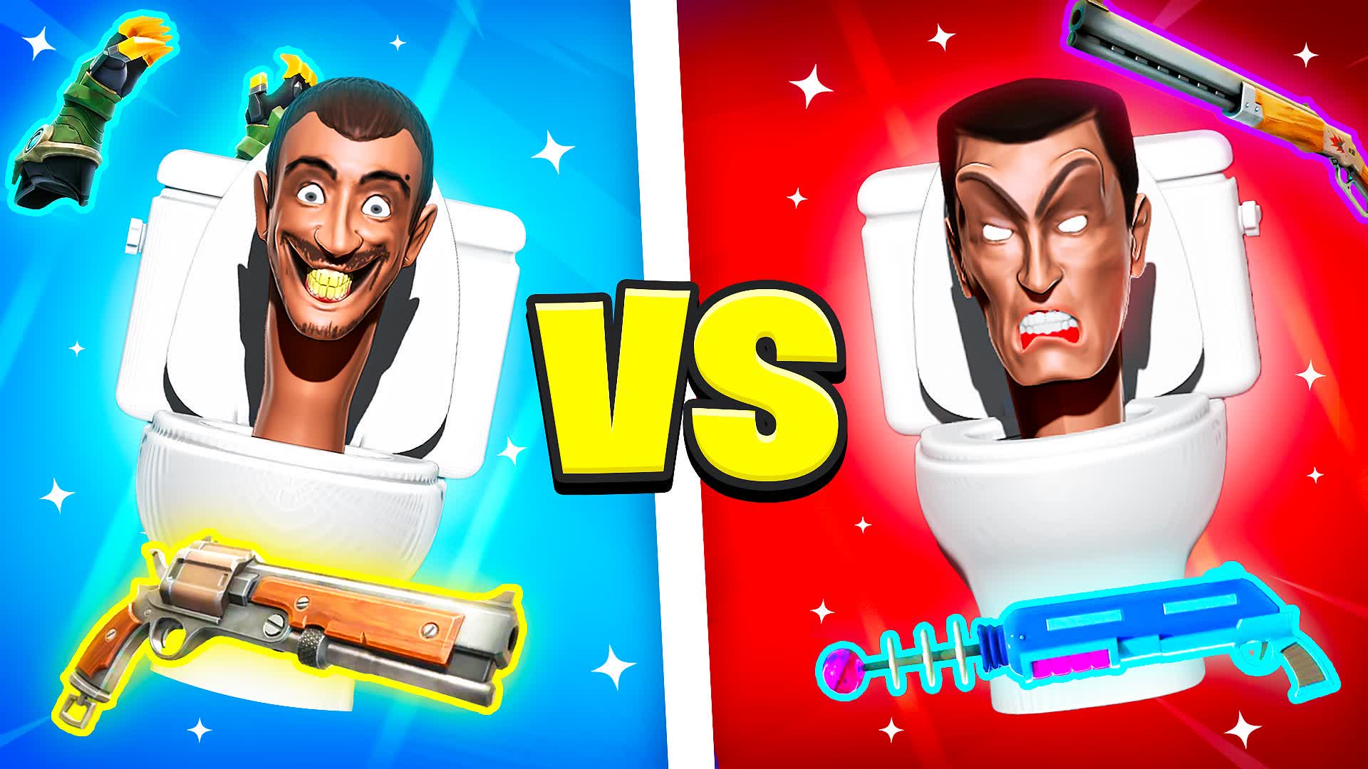 Skibidi Red vs Blue 🔴🔵🚽
