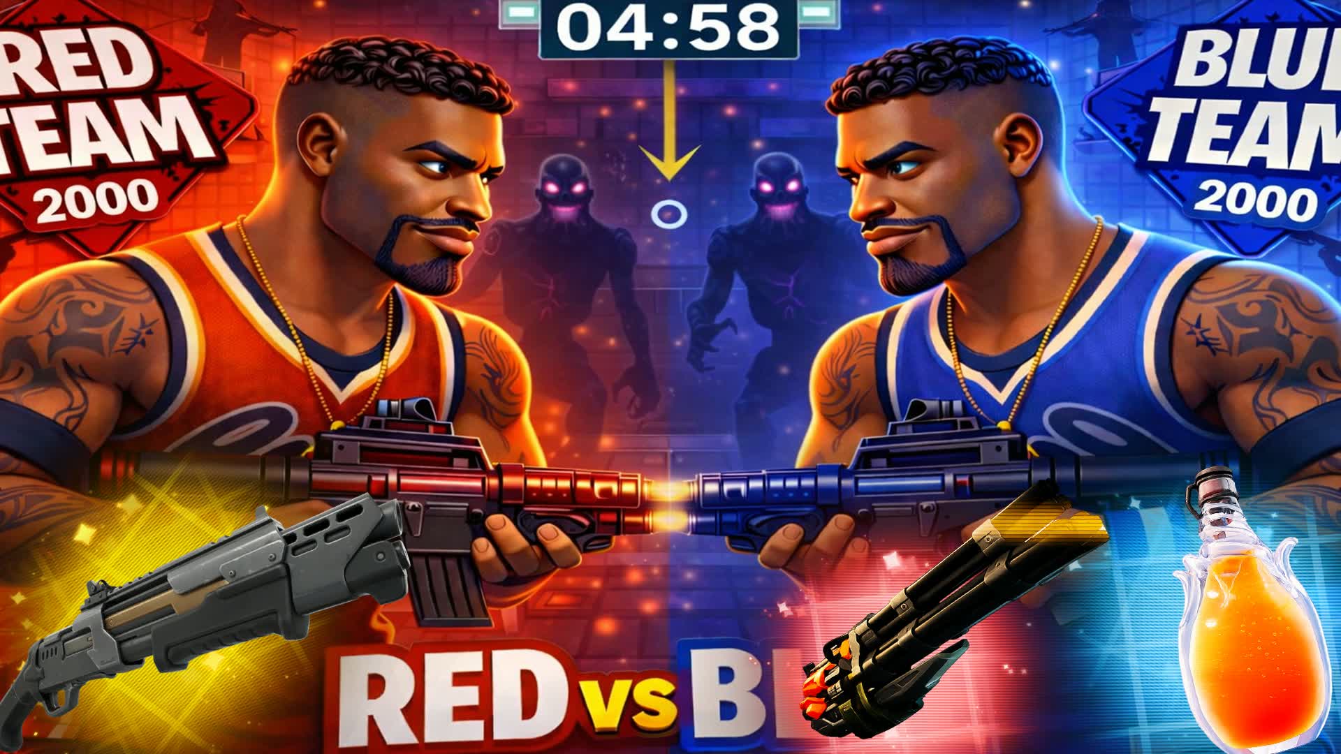 🔴🔵 Zombie INCREDIBLE RED VS BLUE  🔴🔵
