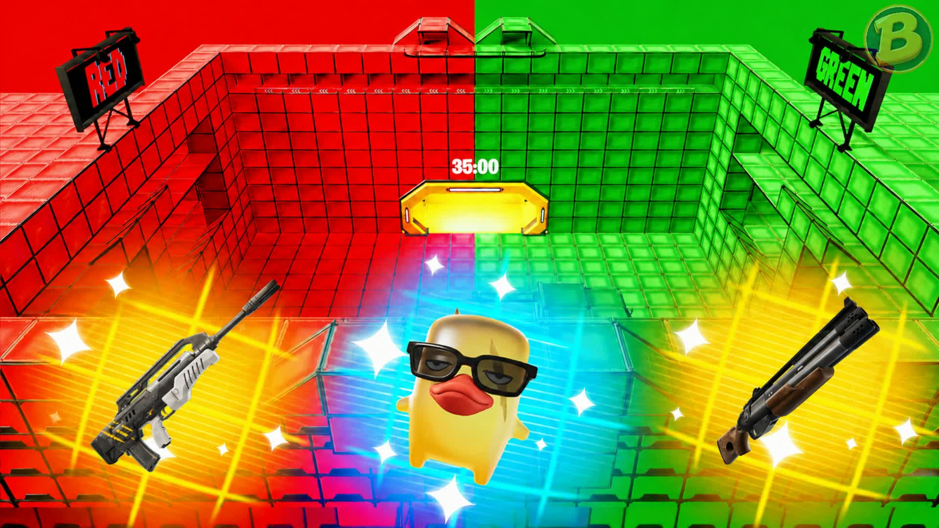 MEGA RED VS GREEN