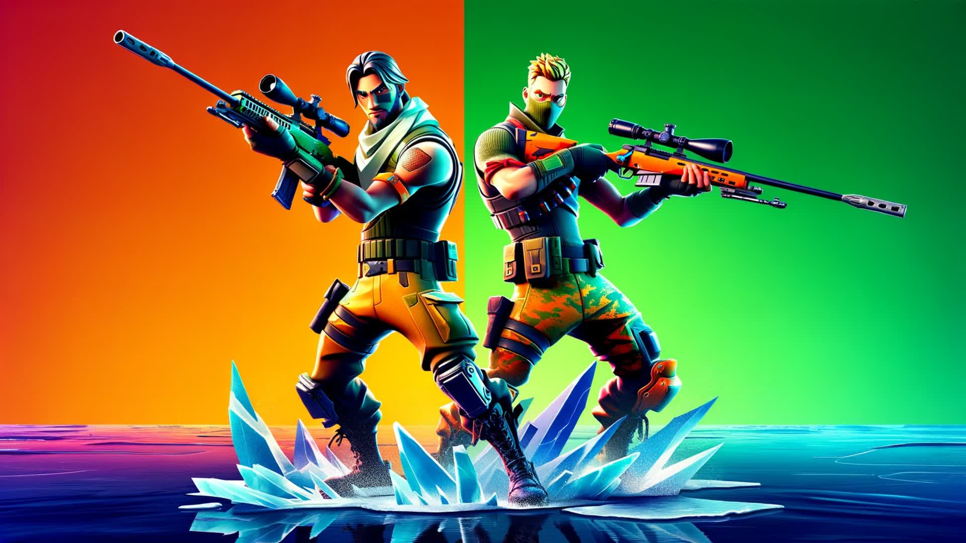 Sliding Snipers / Green vs Orange 💚🧡