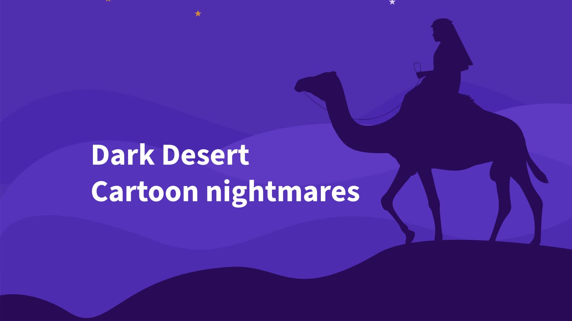 Dark desert cartoon nightmare