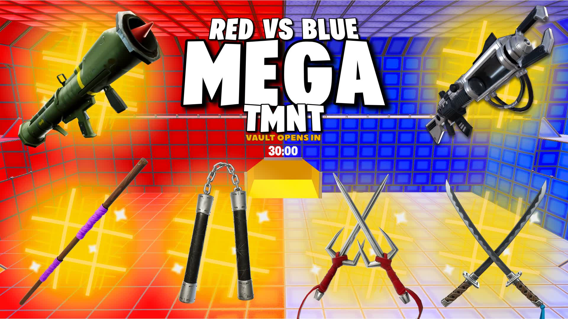 TMNT RED VS BLUE MEGA 🔴🔵