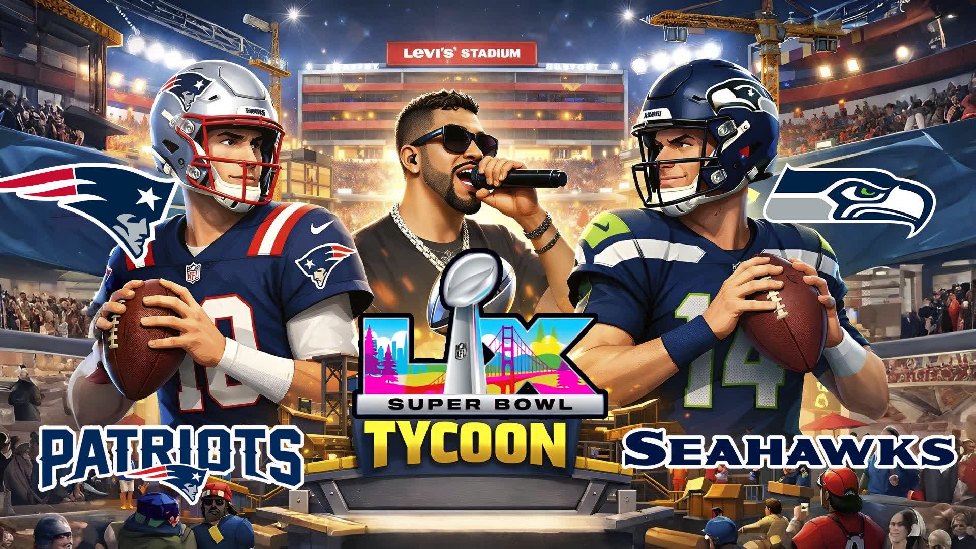 SUPER BOWL TYCOON BAD BUNNY PATS SEAHAWK