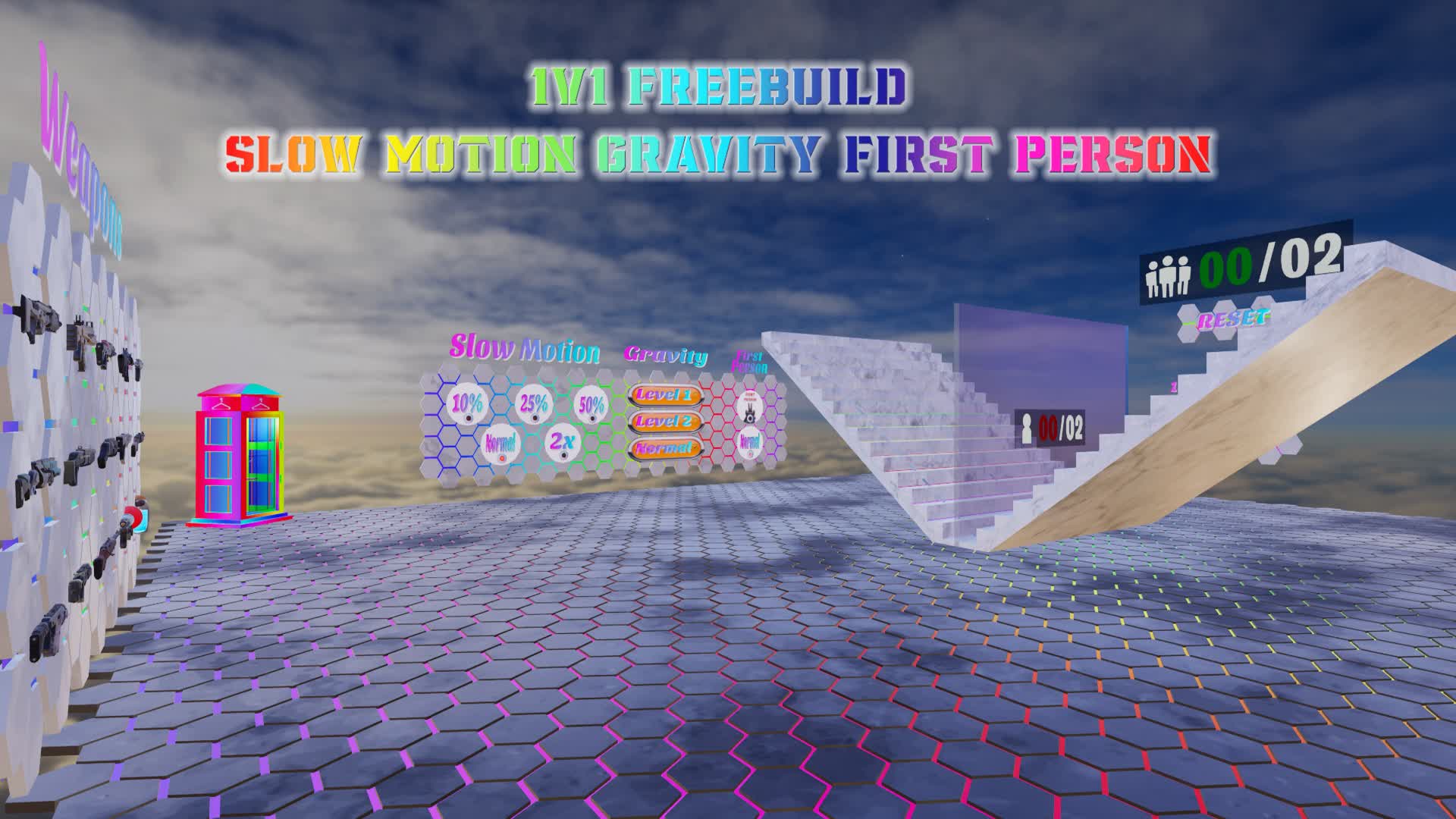 🧲1V1 SLOW MOTION GRAVITY FIRST PERSON🧲