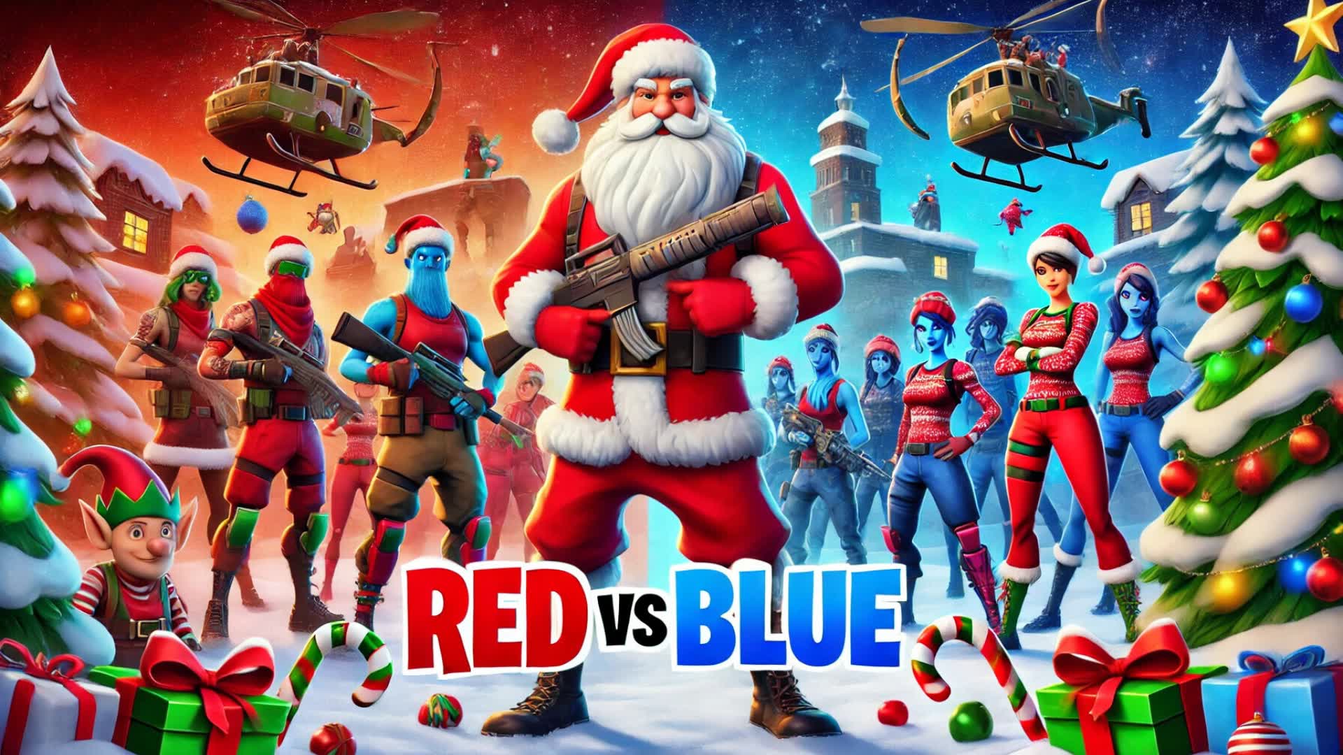 🎅 CHRISTMAS RED VS BLUE ❄️