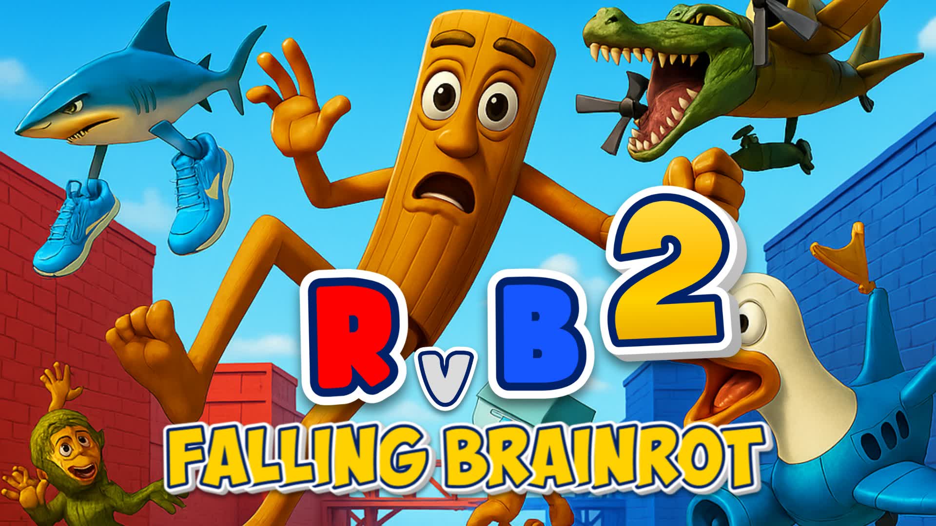 FALLING BRAINROT 2 RED VS BLUE🔴🔵