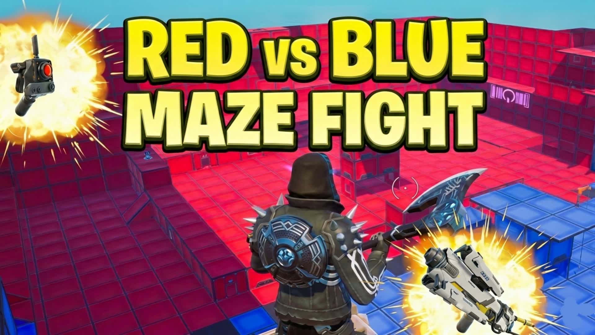 Red vs blue maze fight