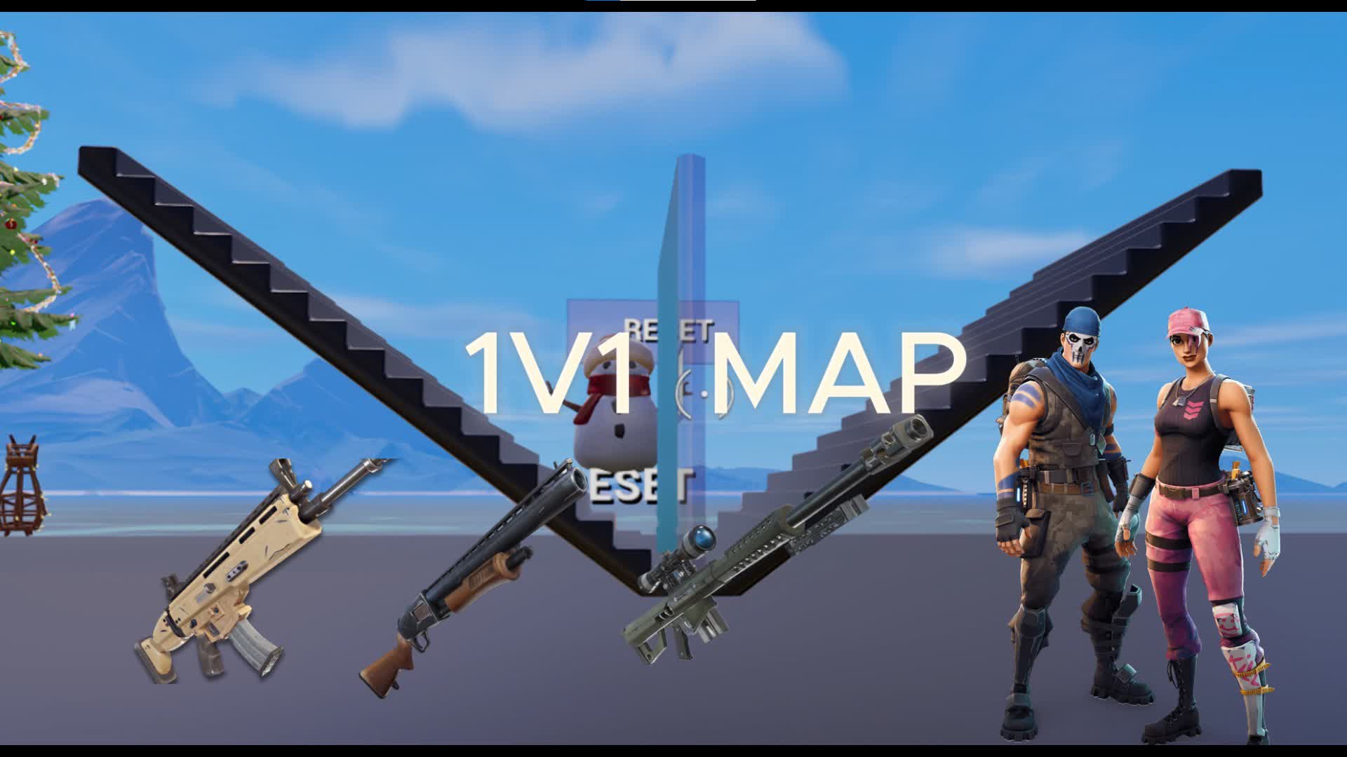 1v1 fight map