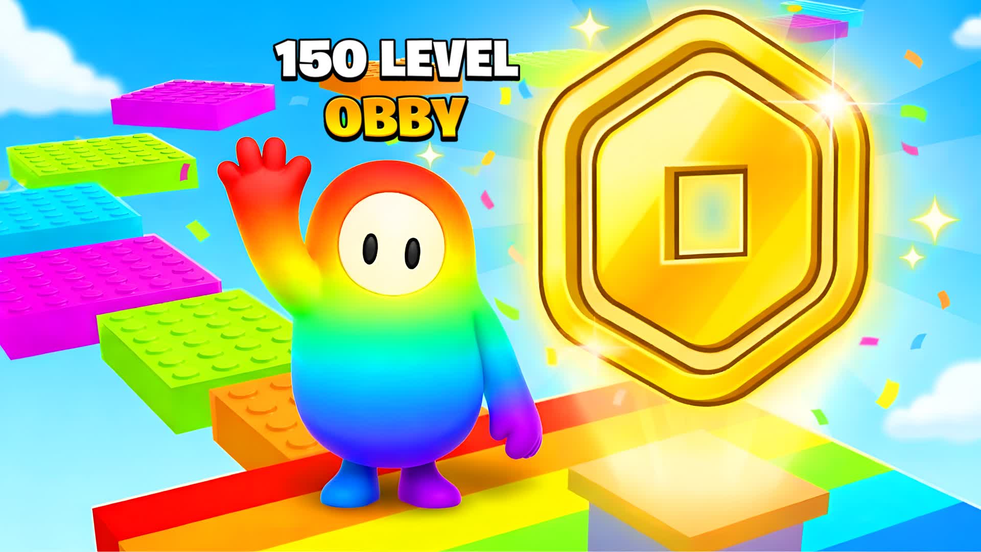 ⭐SUPER FALL GUYS 150+ OBBY  PARKOUR