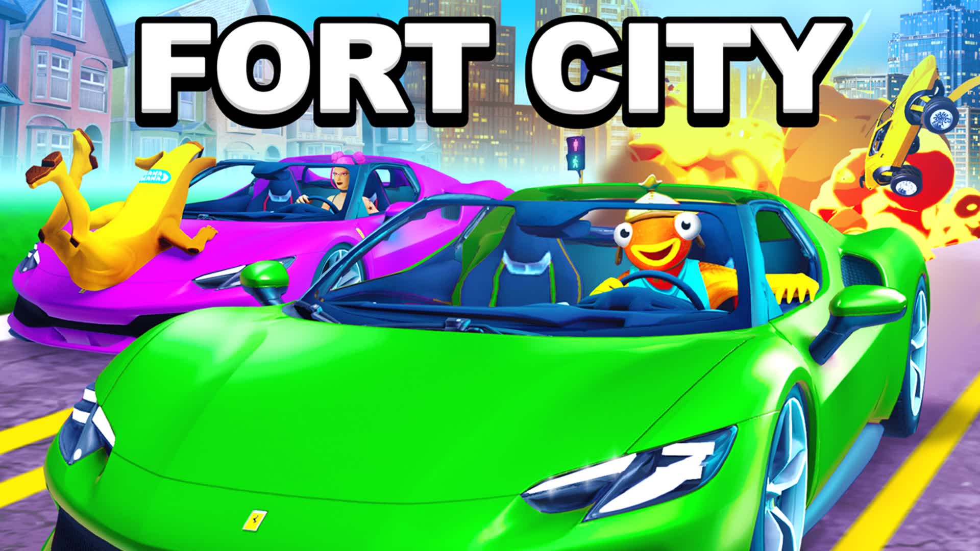 FORTNITE CITY DRIVE ALL WEAPONS FFA 🏙️