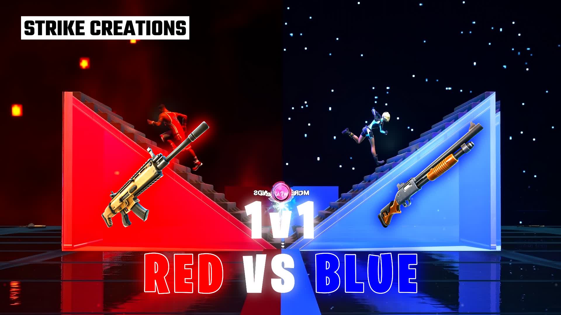 1V1 ❤ RED VS BLUE 💙 [RANKS]