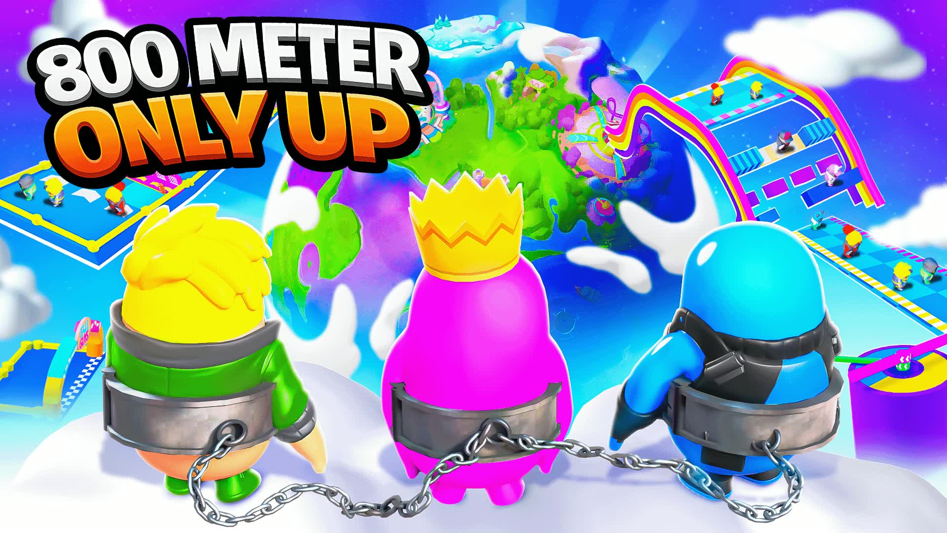 FALL GUYS ONLY UP 🌄 CHAINED TOGETHER 🔗
