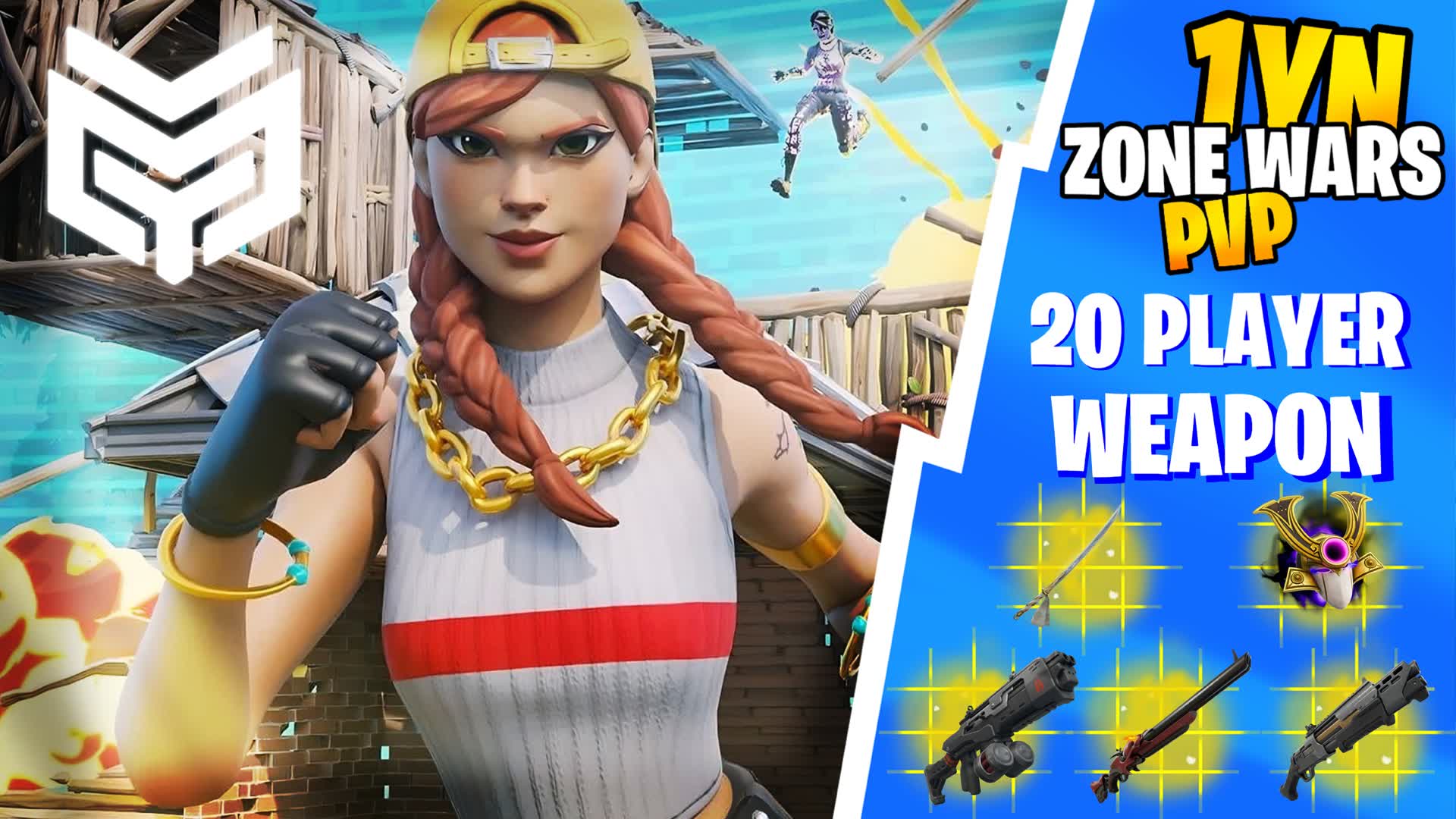 1YN 🔥 Zone Wars FFA☠️ [20 Players🌍] !!