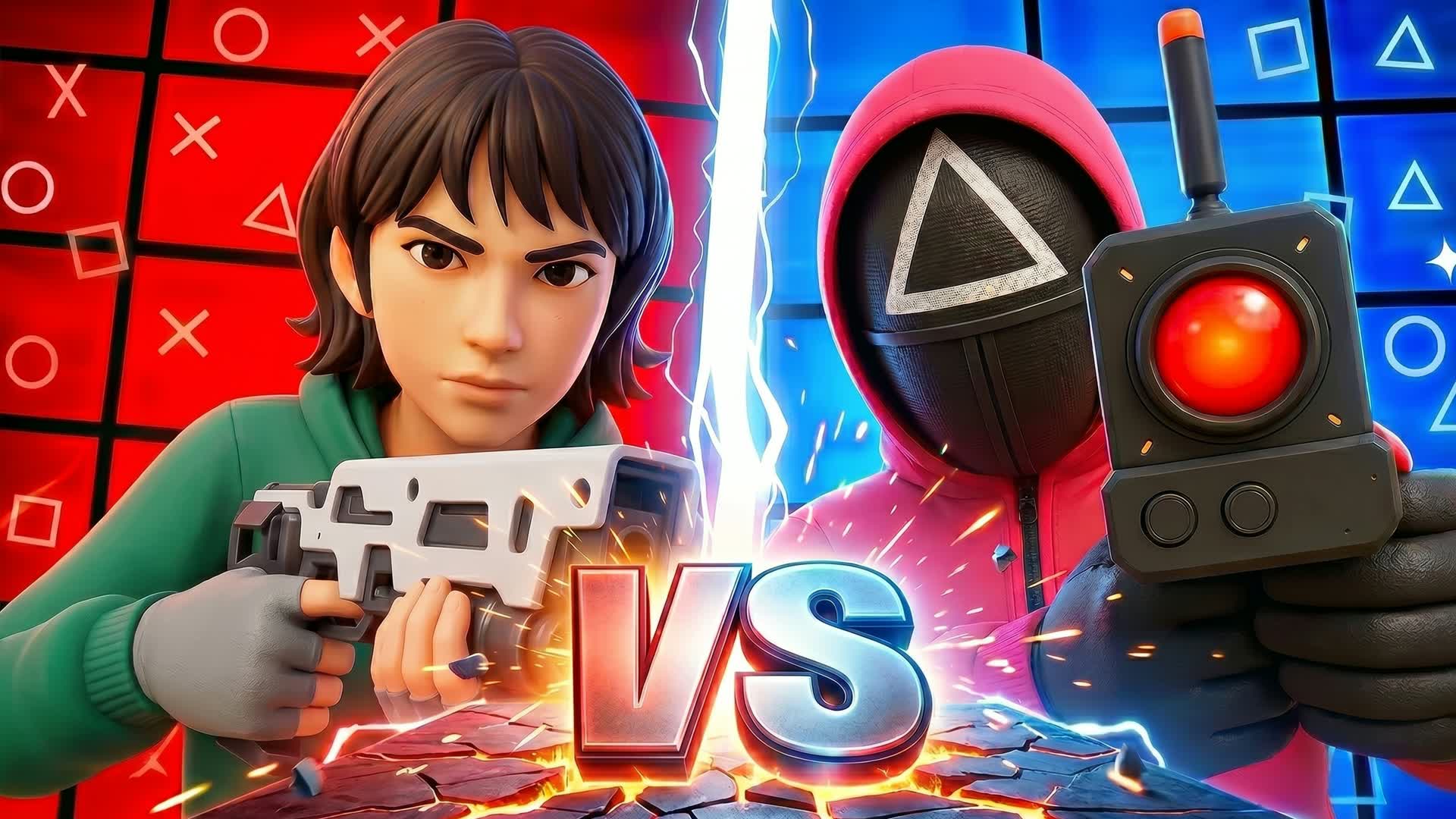 RED VS BLUE 🔴🔵 PLAYERS VS GUARDS 🦑