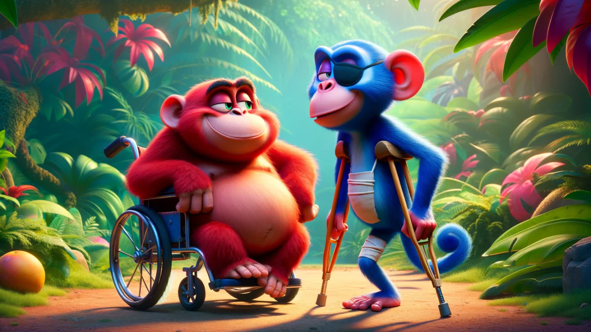 MONKEY 🐒🔴RED vs BLUE!🔵