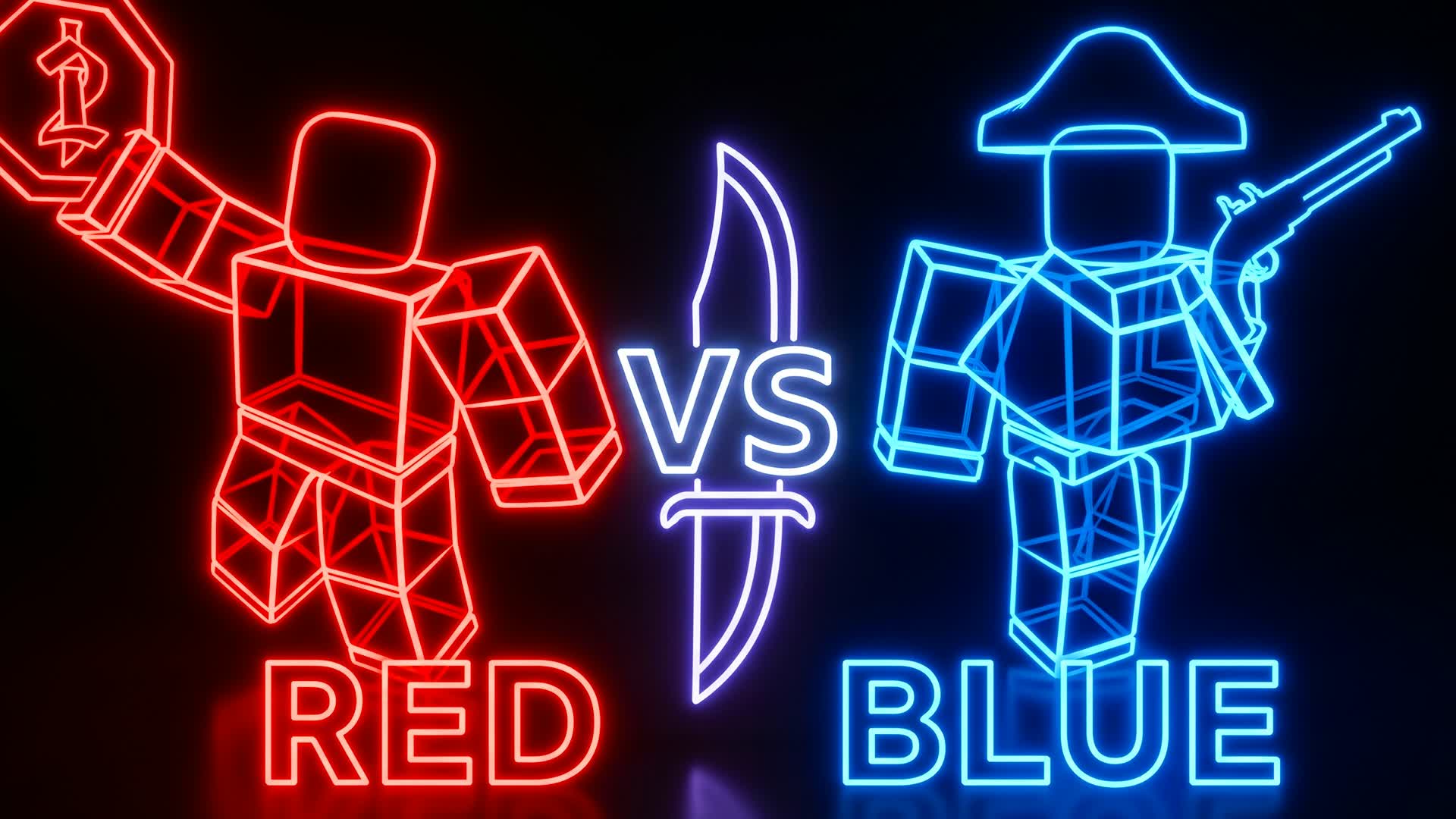 Neon Block Showdown: Red vs Blue 🔴⚔️🔵